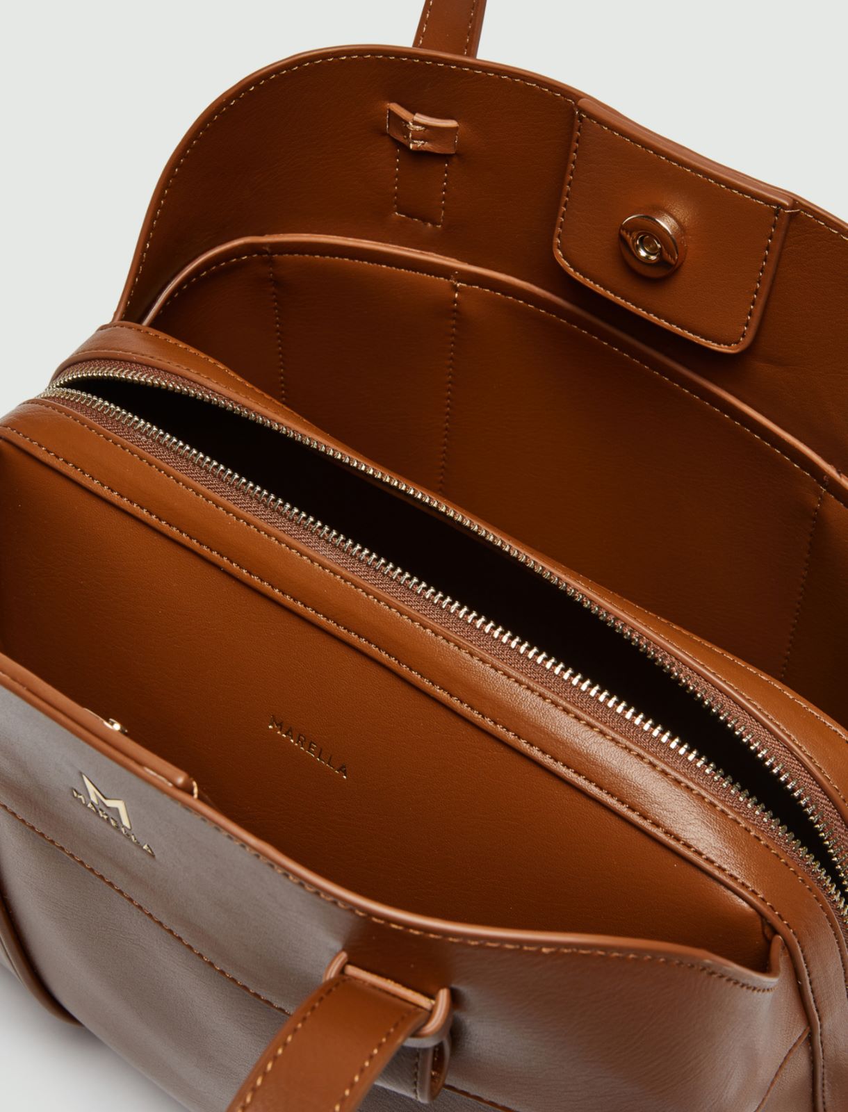 Shopping tote, tobacco | Marella Shopping tote - Tobacco - Marella - 3