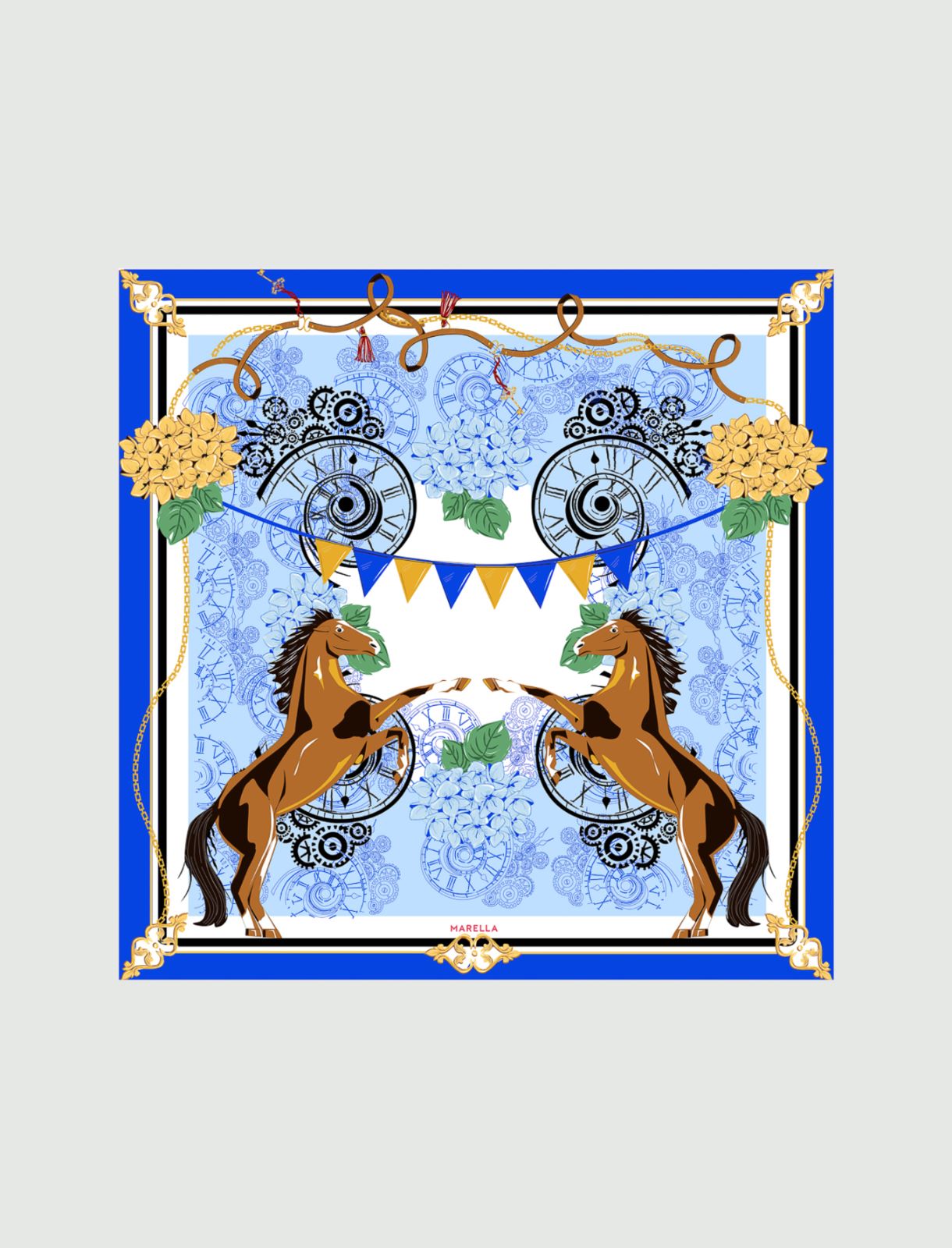 Silk neckerchief, light blue | Marella Silk neckerchief - Light blue - Marella - 3