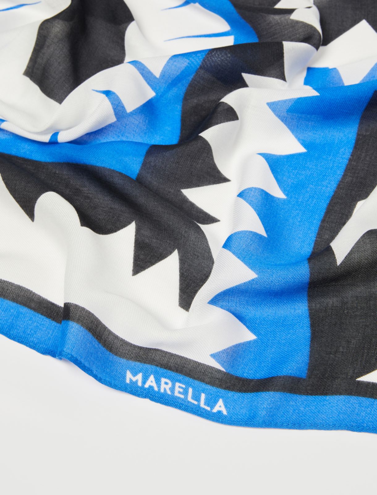 Patterned stole, navy | Marella