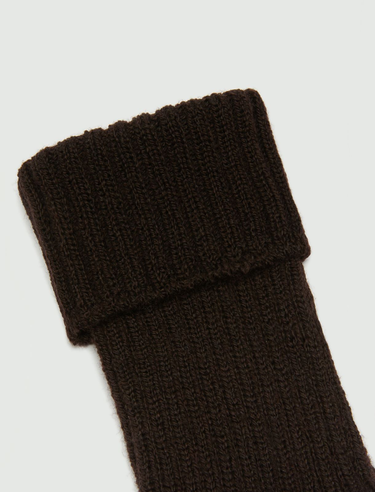 Rib-knit socks - Dark brown - Marella - 2