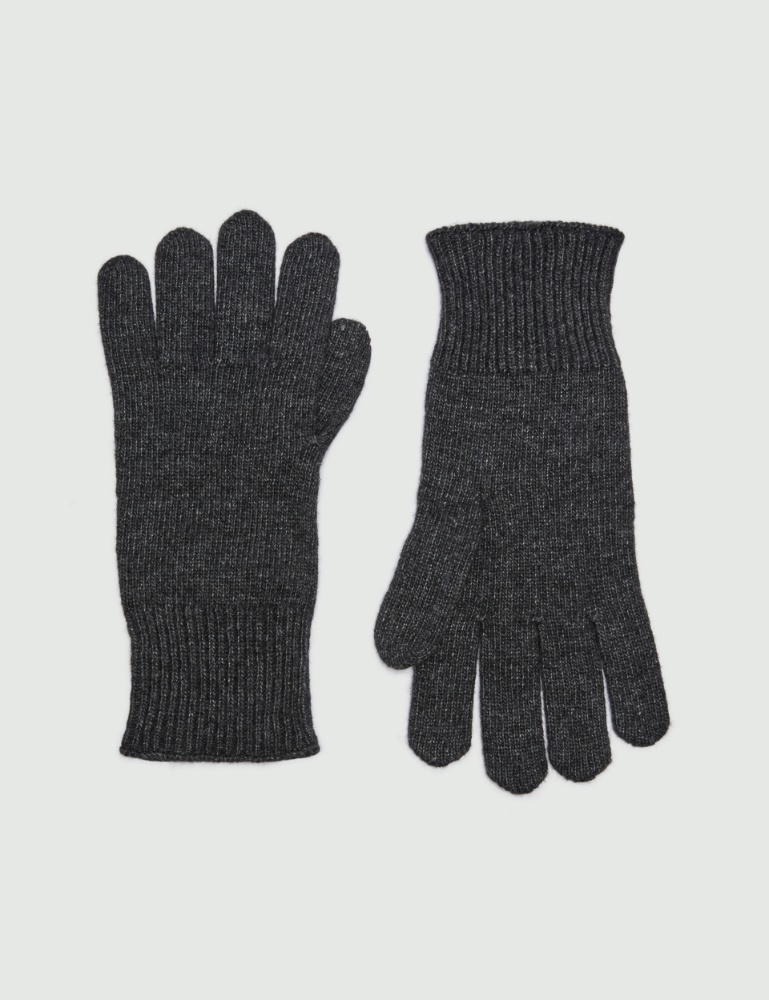 Wool and cashmere gloves  - Platinum - Marella