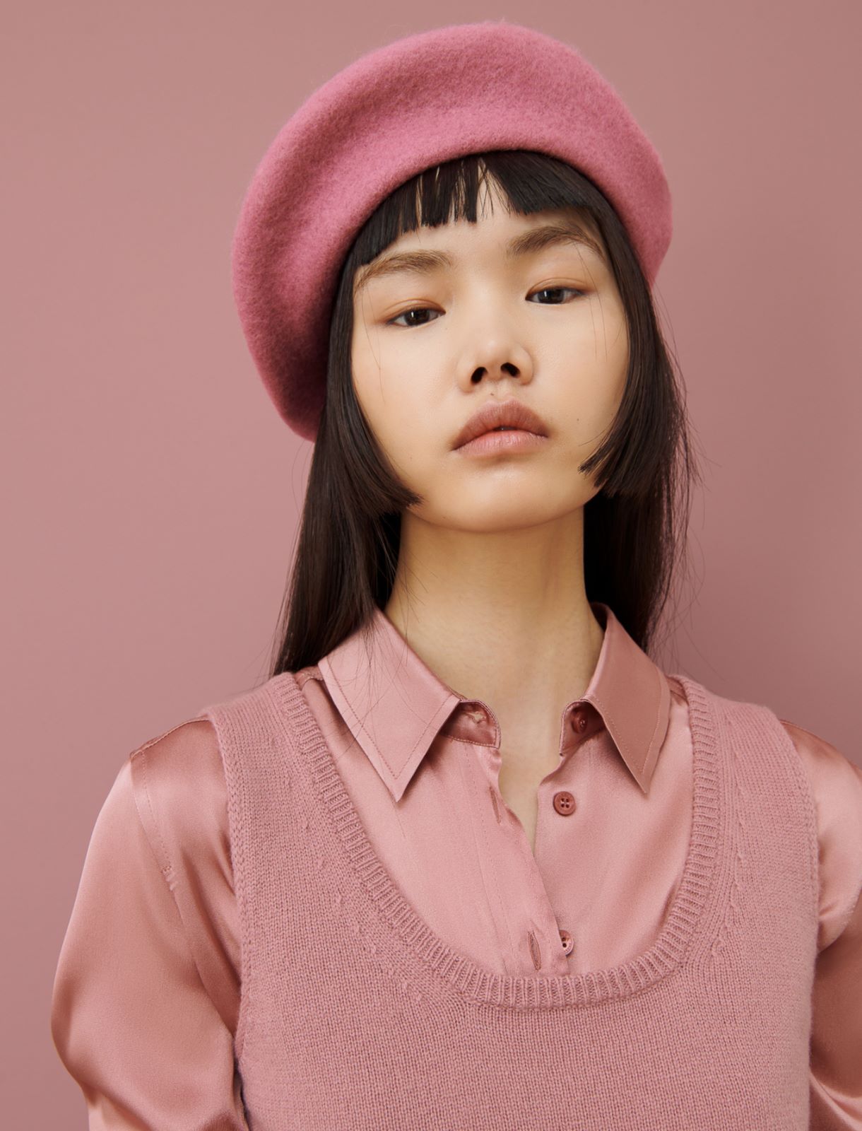 Wool beret - Pink - Marella - 3