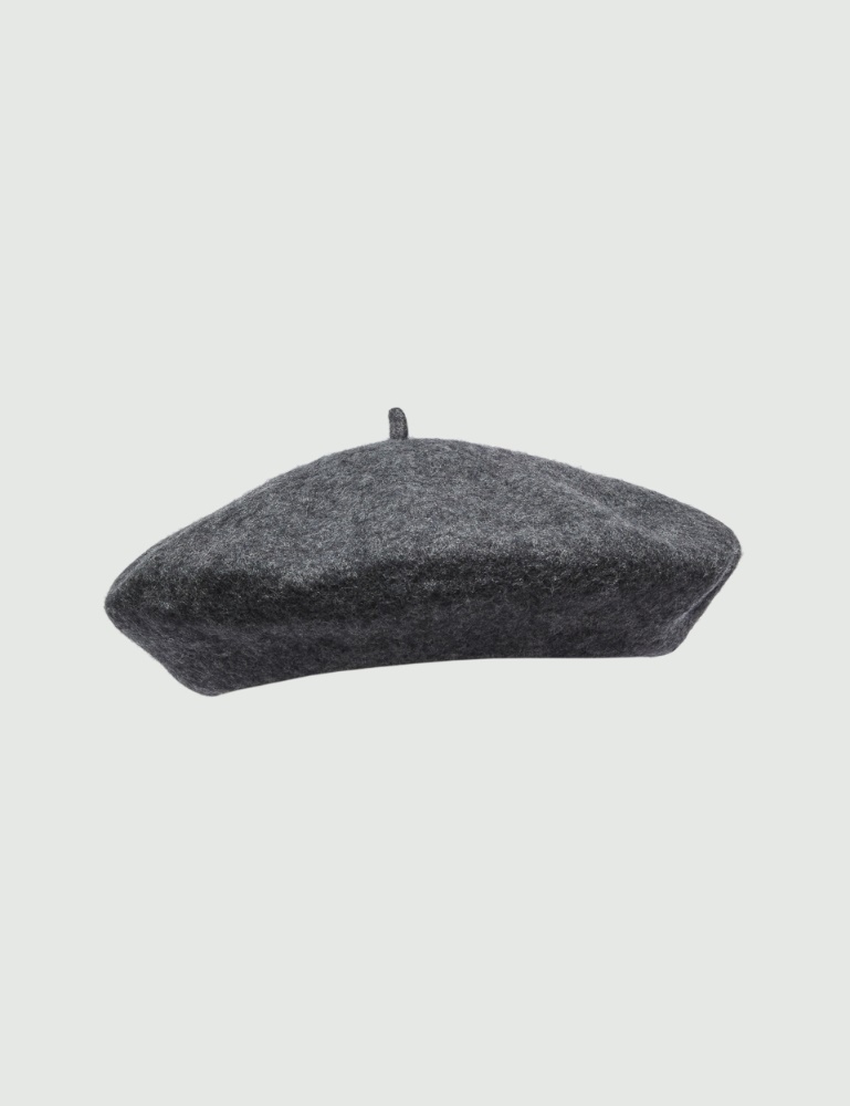 Baskenmütze aus Wolle - Platin - Marella - 2