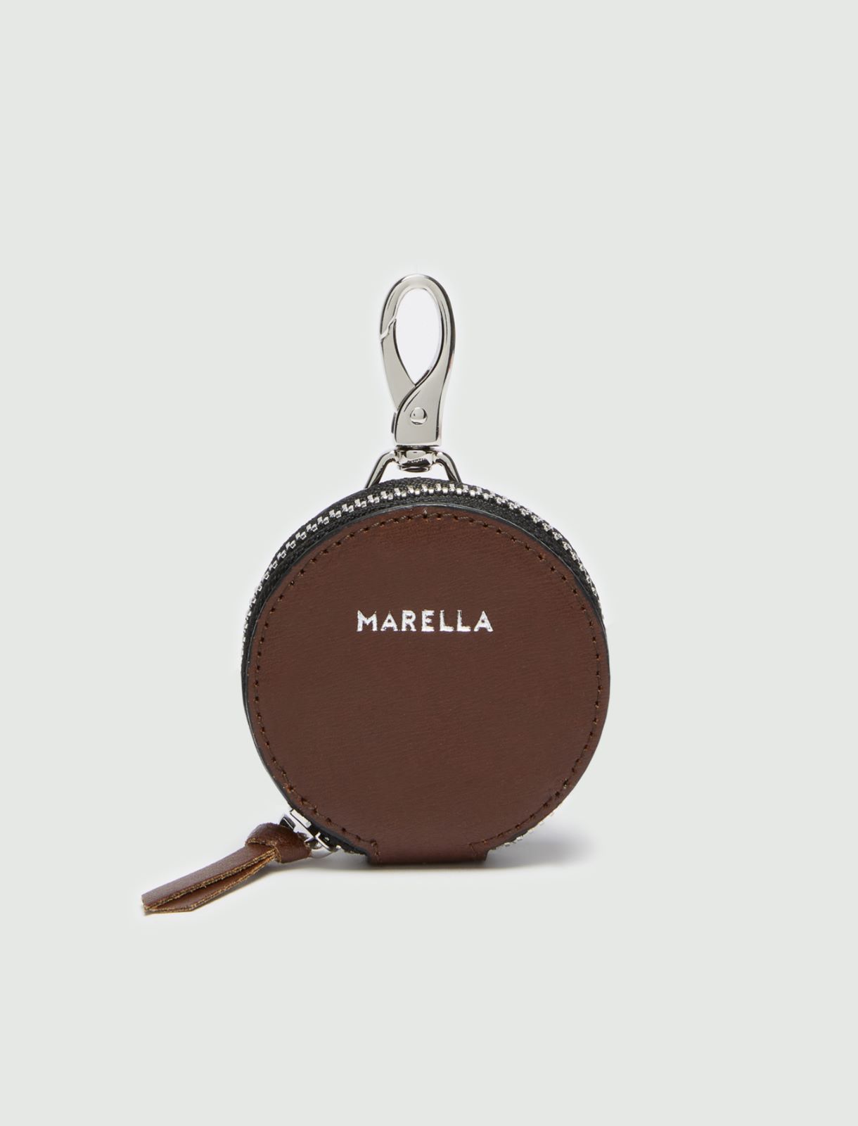 Leather coin purse  - Dark brown - Marella