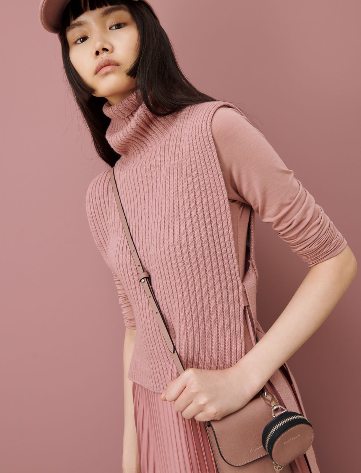 Wool and cashmere bib  - Pink - Marella - 4