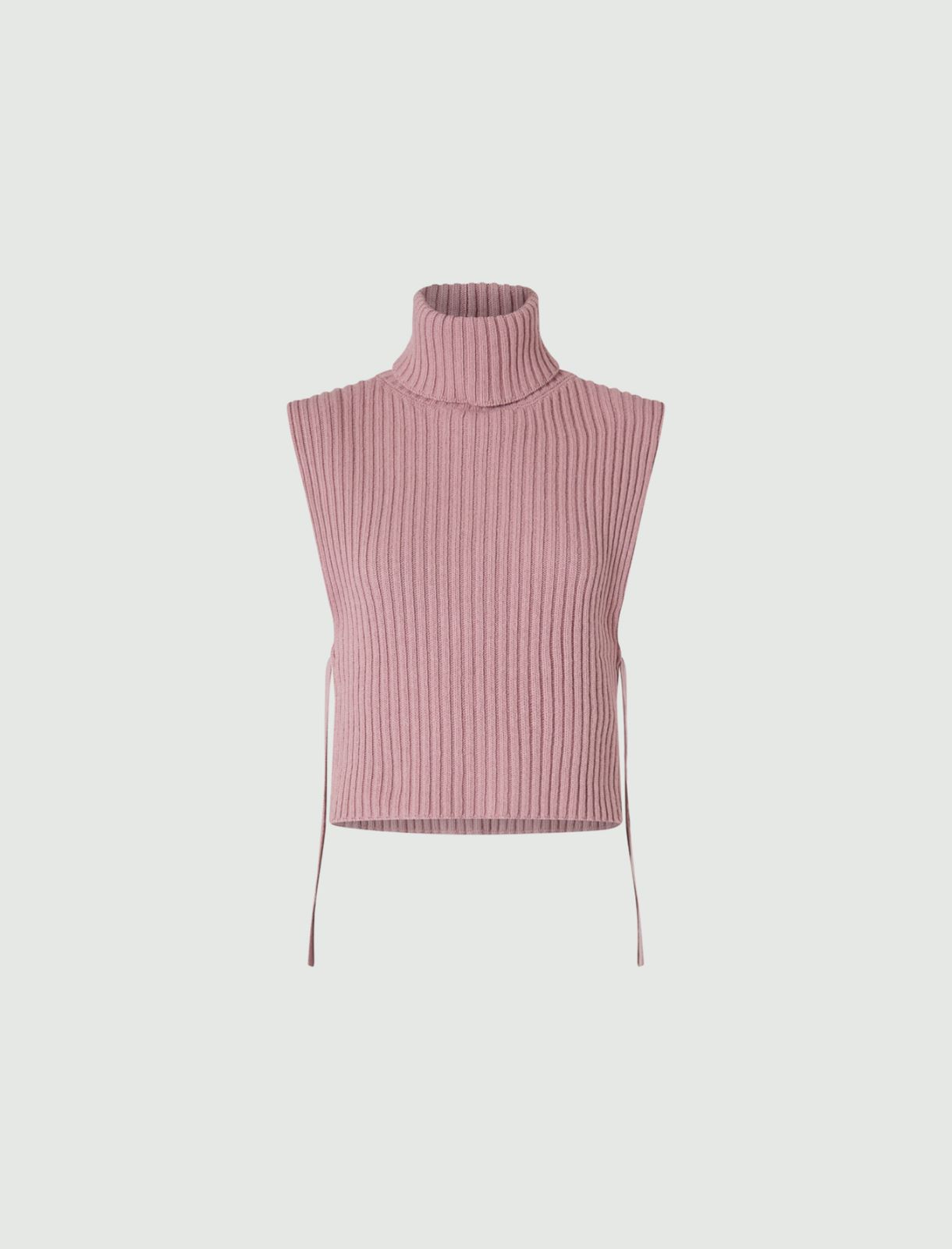 Wool and cashmere bib  - Pink - Marina Rinaldi