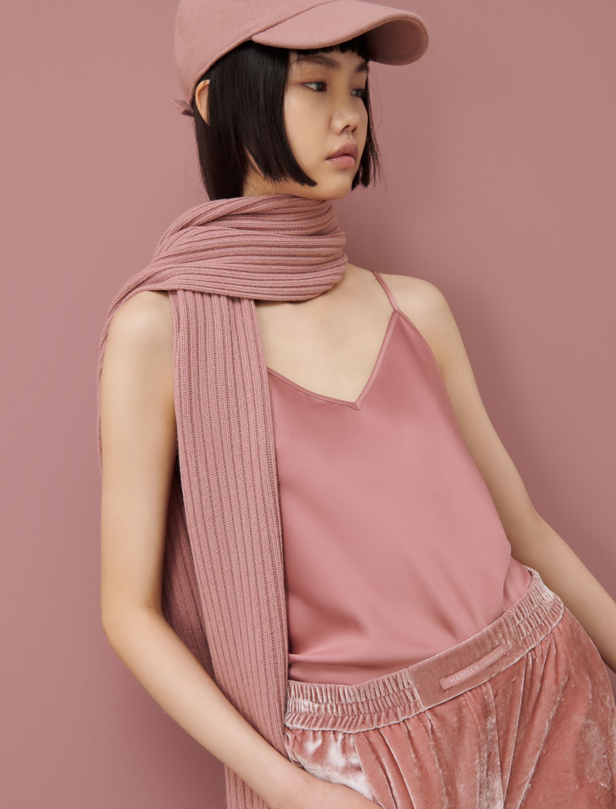 Wool and cashmere scarf  - Pink - Marella - 3