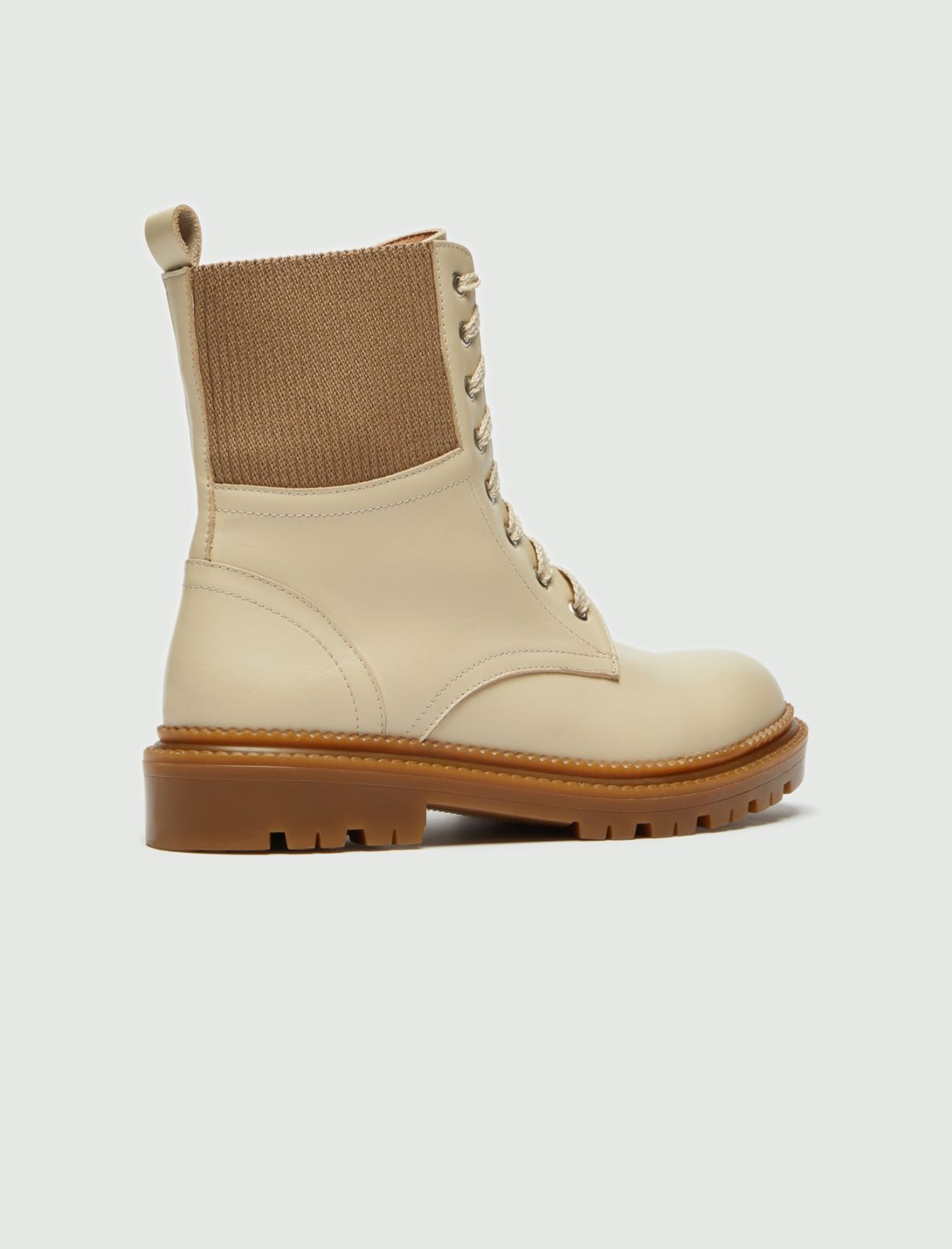 Leather combat boots  - Ice - Marella - 3