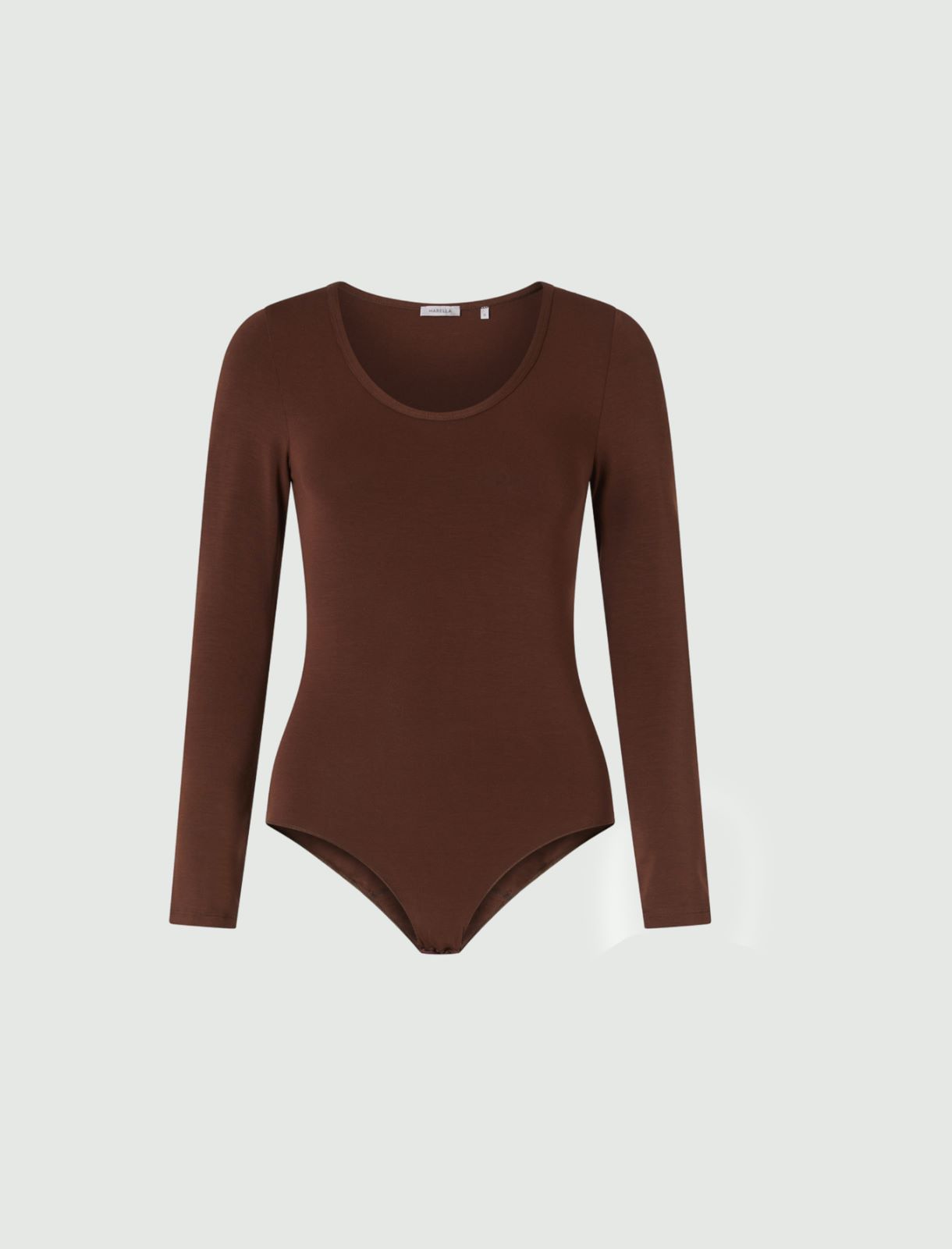 Jersey bodysuit  - Dark brown - Marina Rinaldi - 5