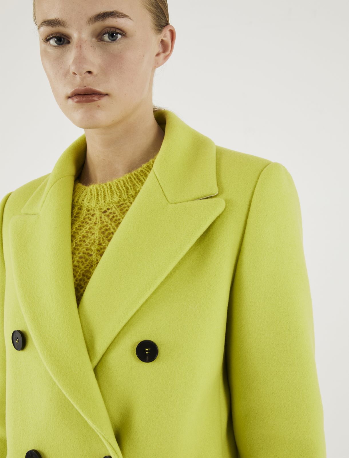 Double-breasted coat - Lime - Marella - 4