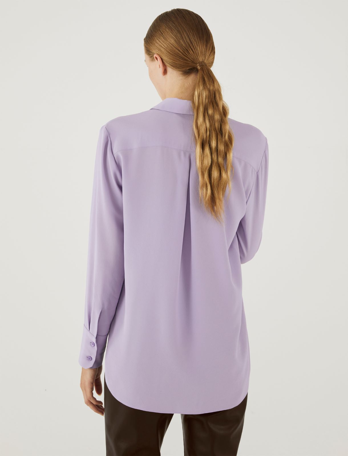 Hemdbluse aus Crêpe, lila | Marella Hemdbluse aus Crêpe - Lila - Marella - 2