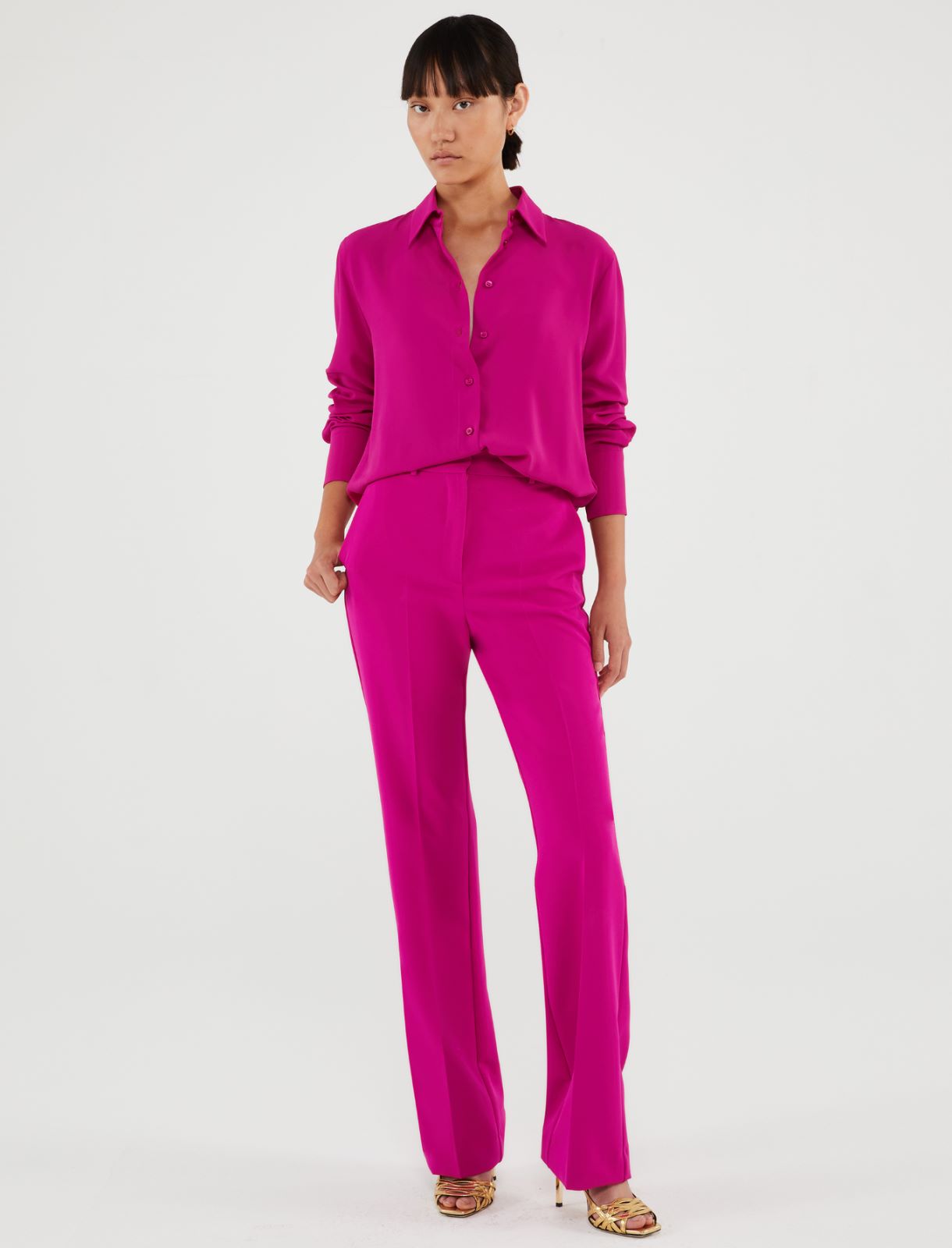 Crepe shirt, fuchsia | Marella Crepe shirt - Fuchsia - Marella
