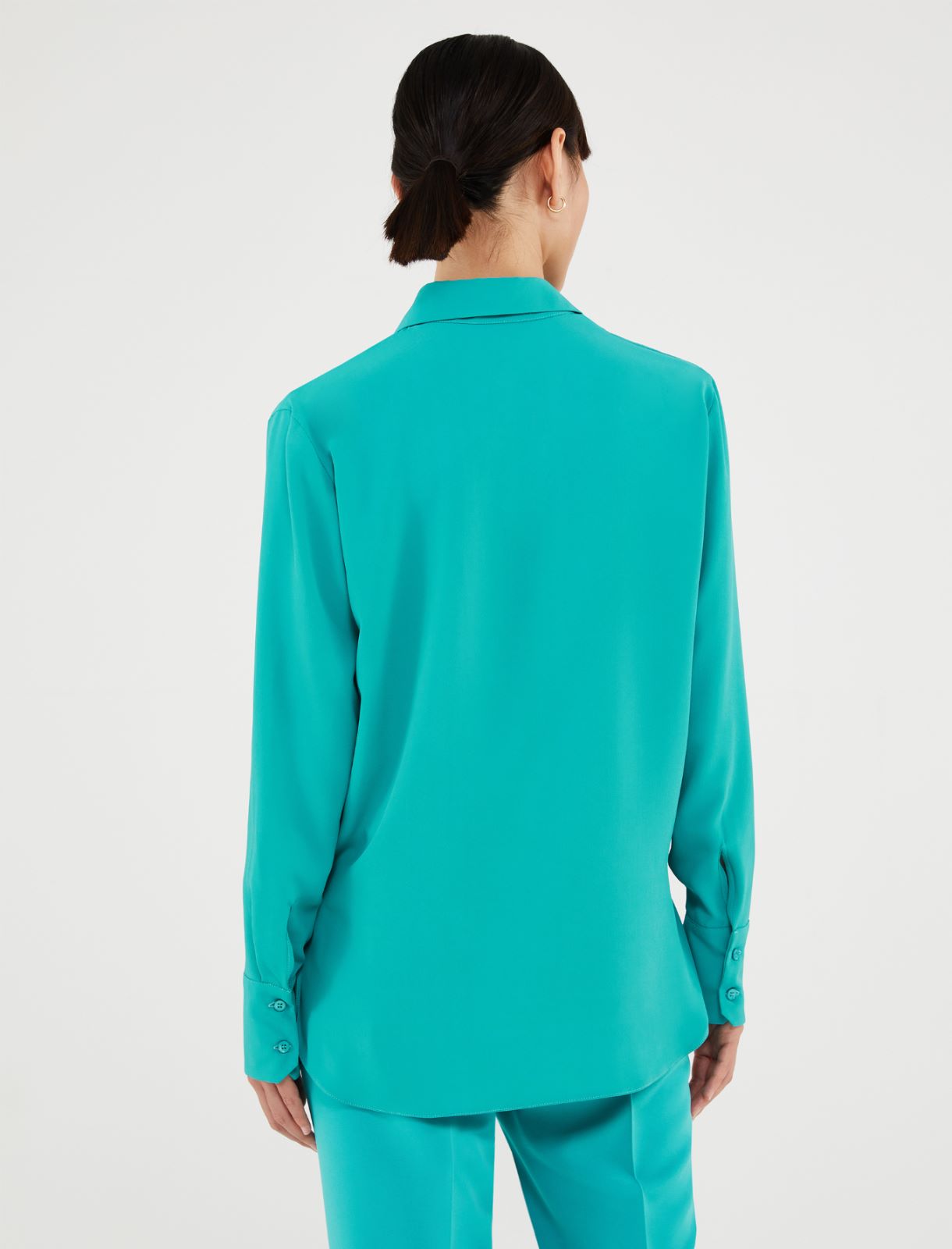 Camicia in crêpe, verde - Marella