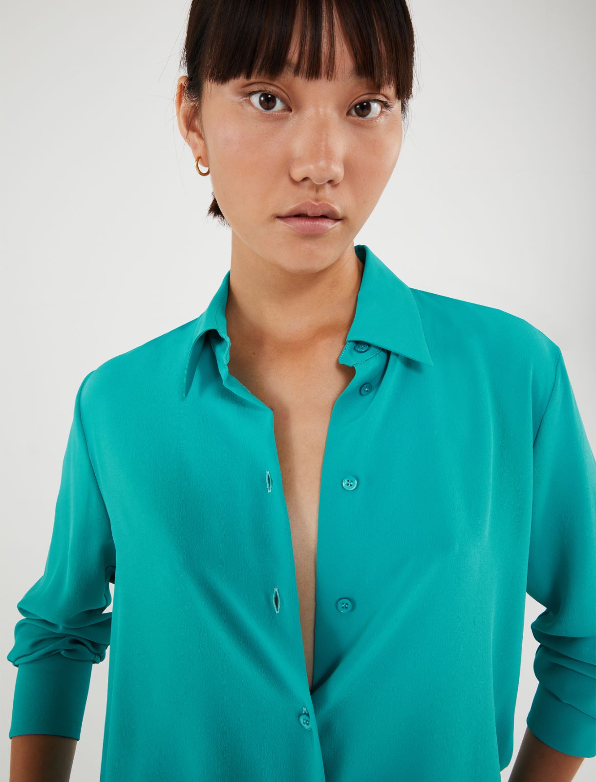 Camicia in crêpe, verde - Marella