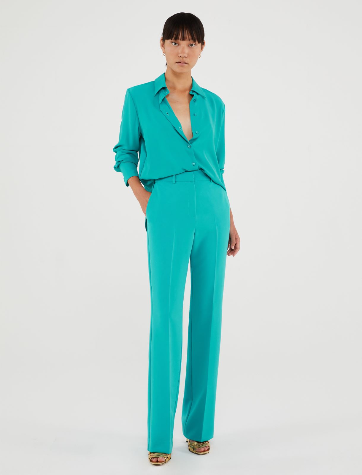 Cady trousers - Water green - Marella