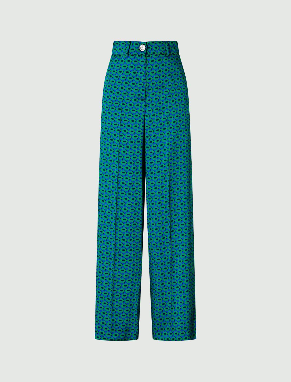 Patterned trousers - Green - Marina Rinaldi - 5