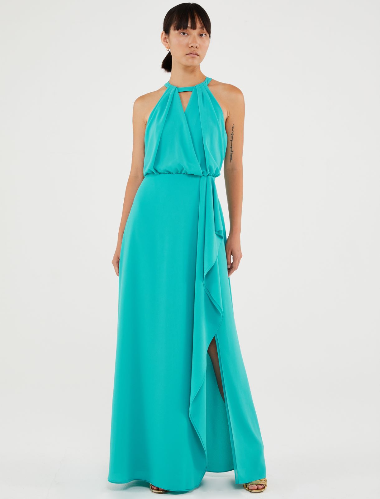 Ruched dress - Green - Marina Rinaldi - 2