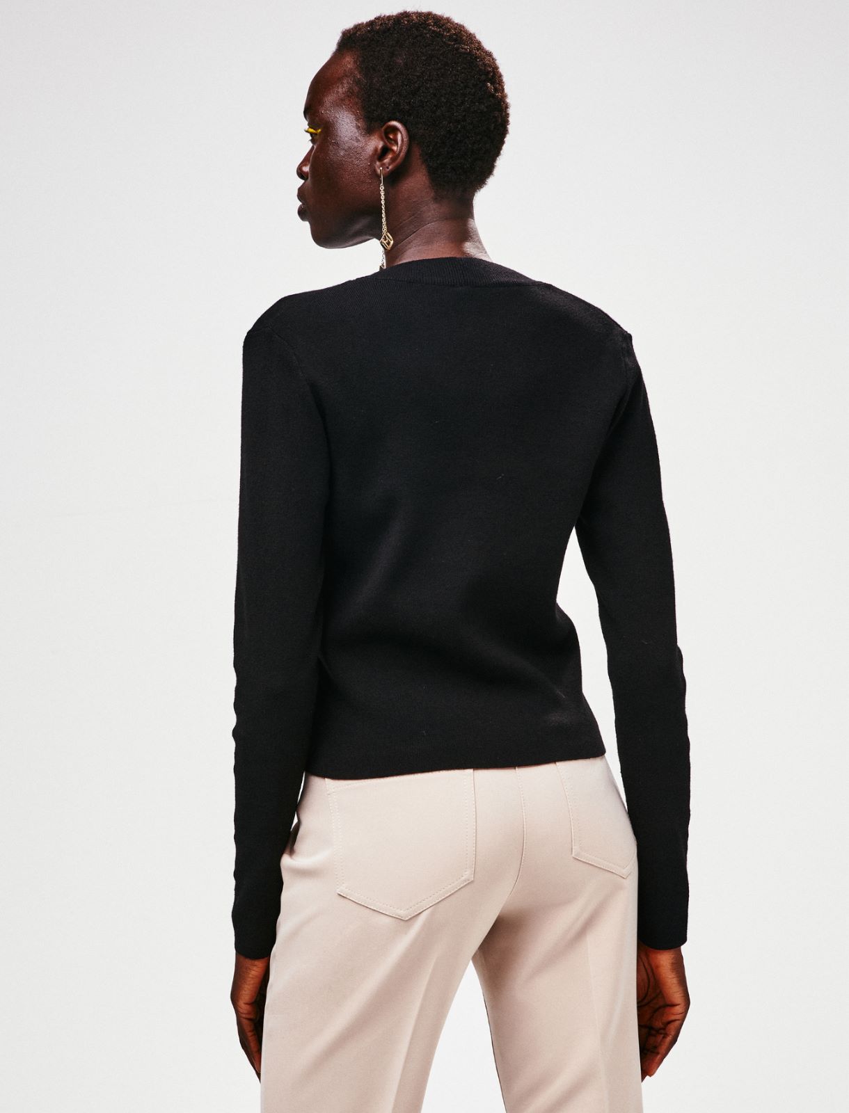 Cropped cardigan, black - Marella