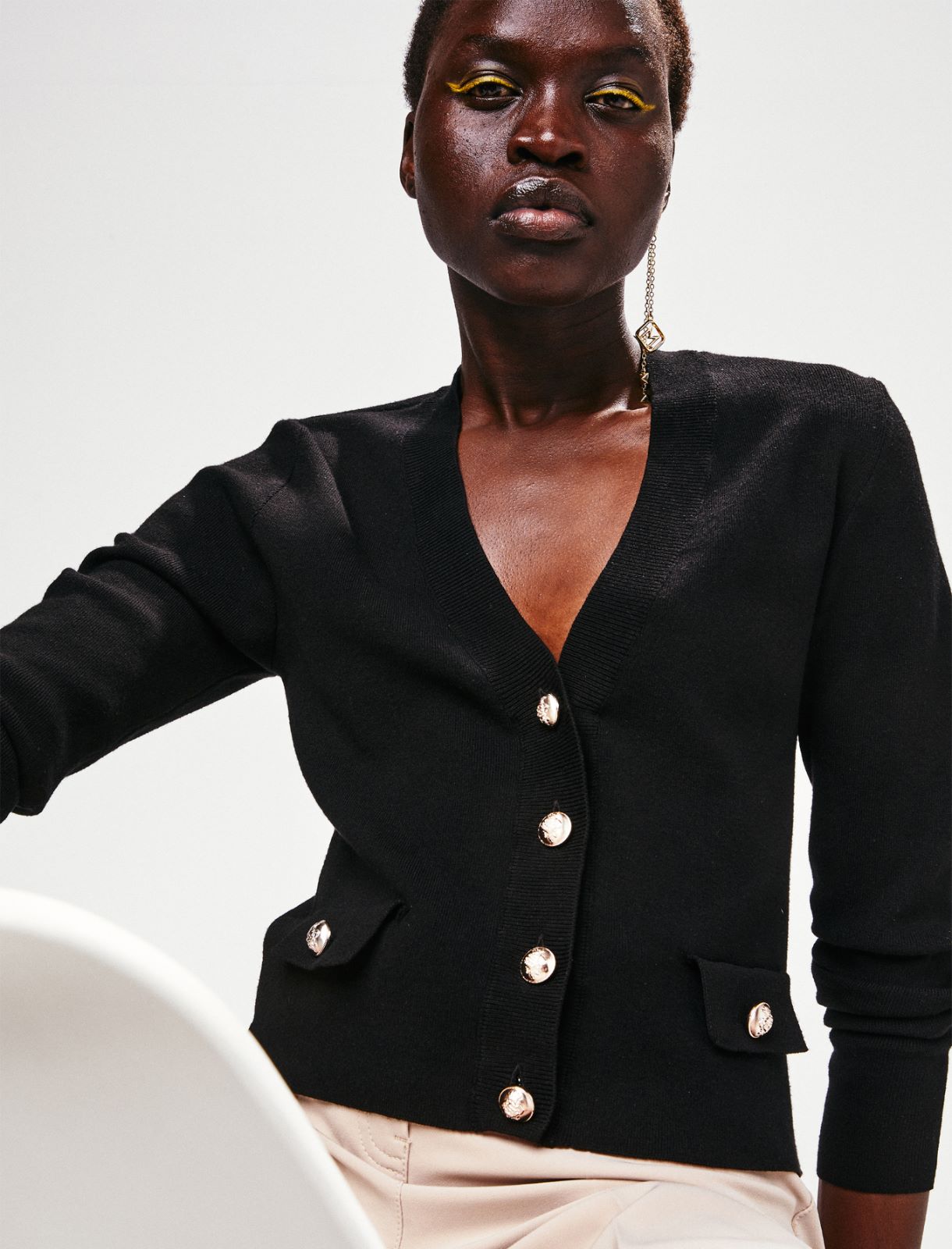 Cropped cardigan, black - Marella