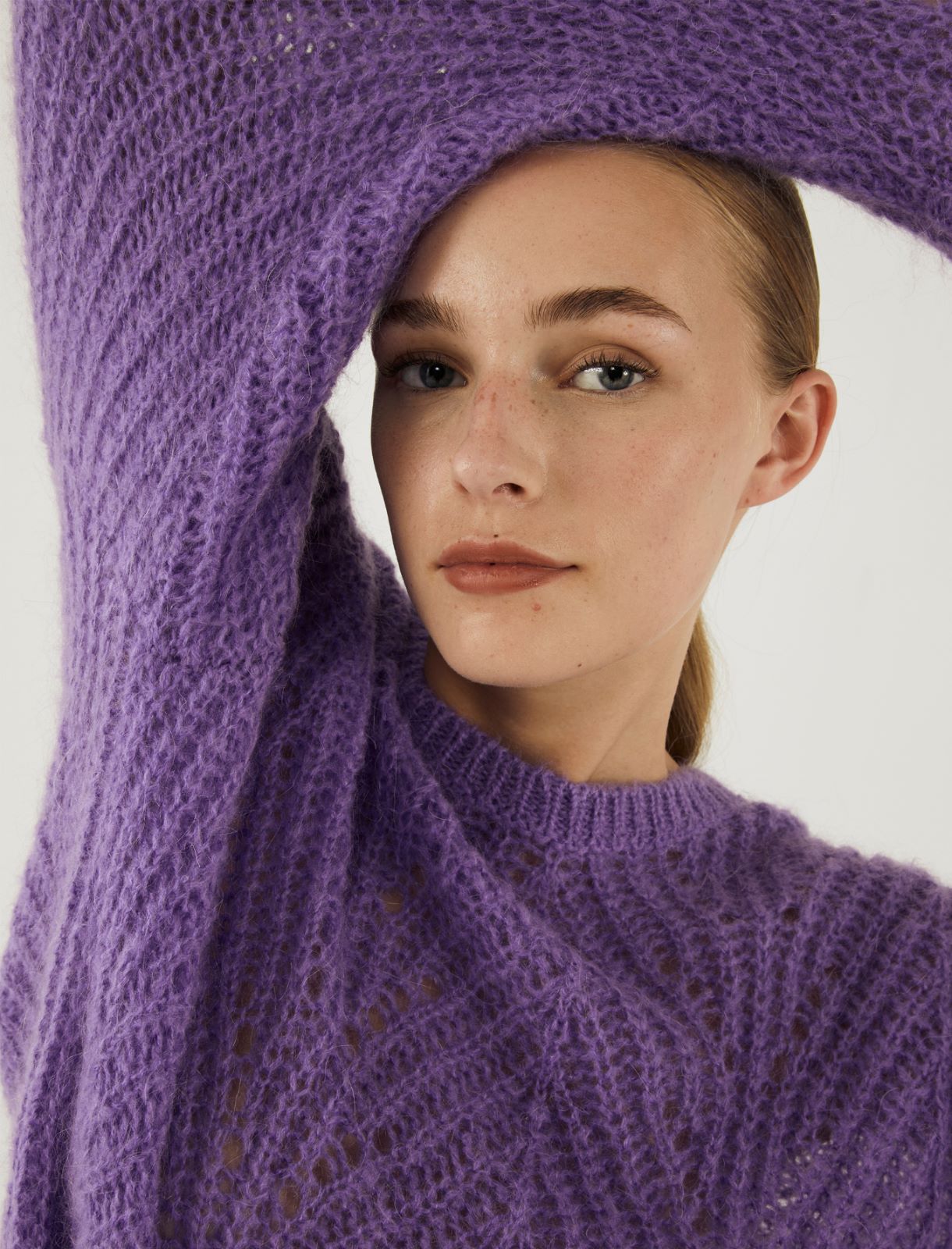 Boxy sweater - Lilac - Marella - 3
