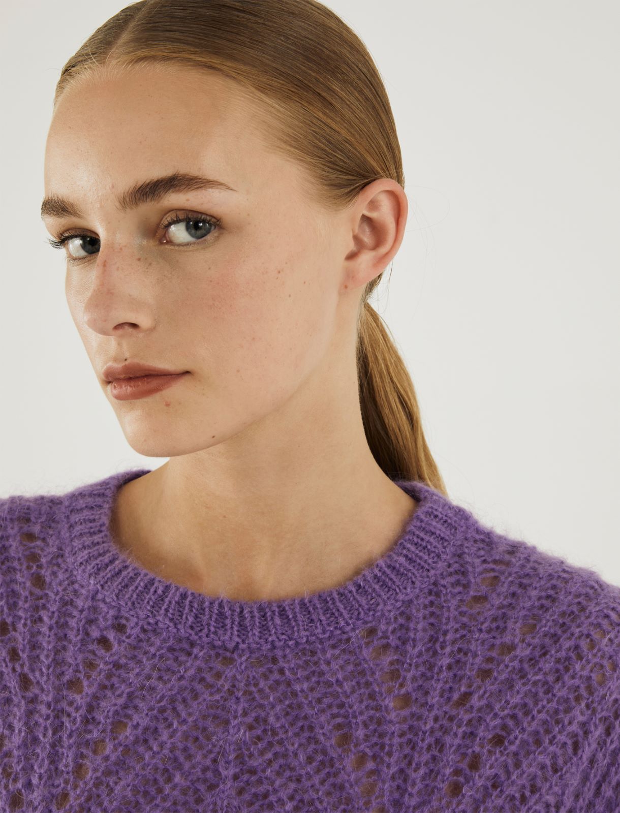 Boxy sweater - Lilac - Marella - 4