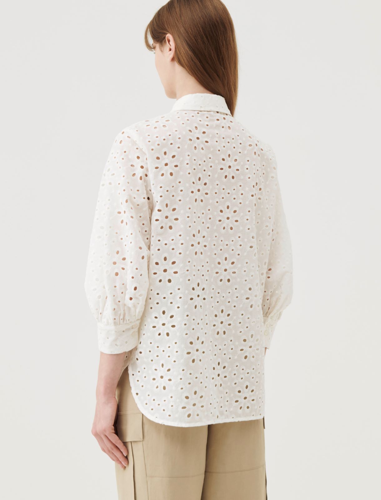 Chemise en broderie anglaise - Blanc - Marella - 2