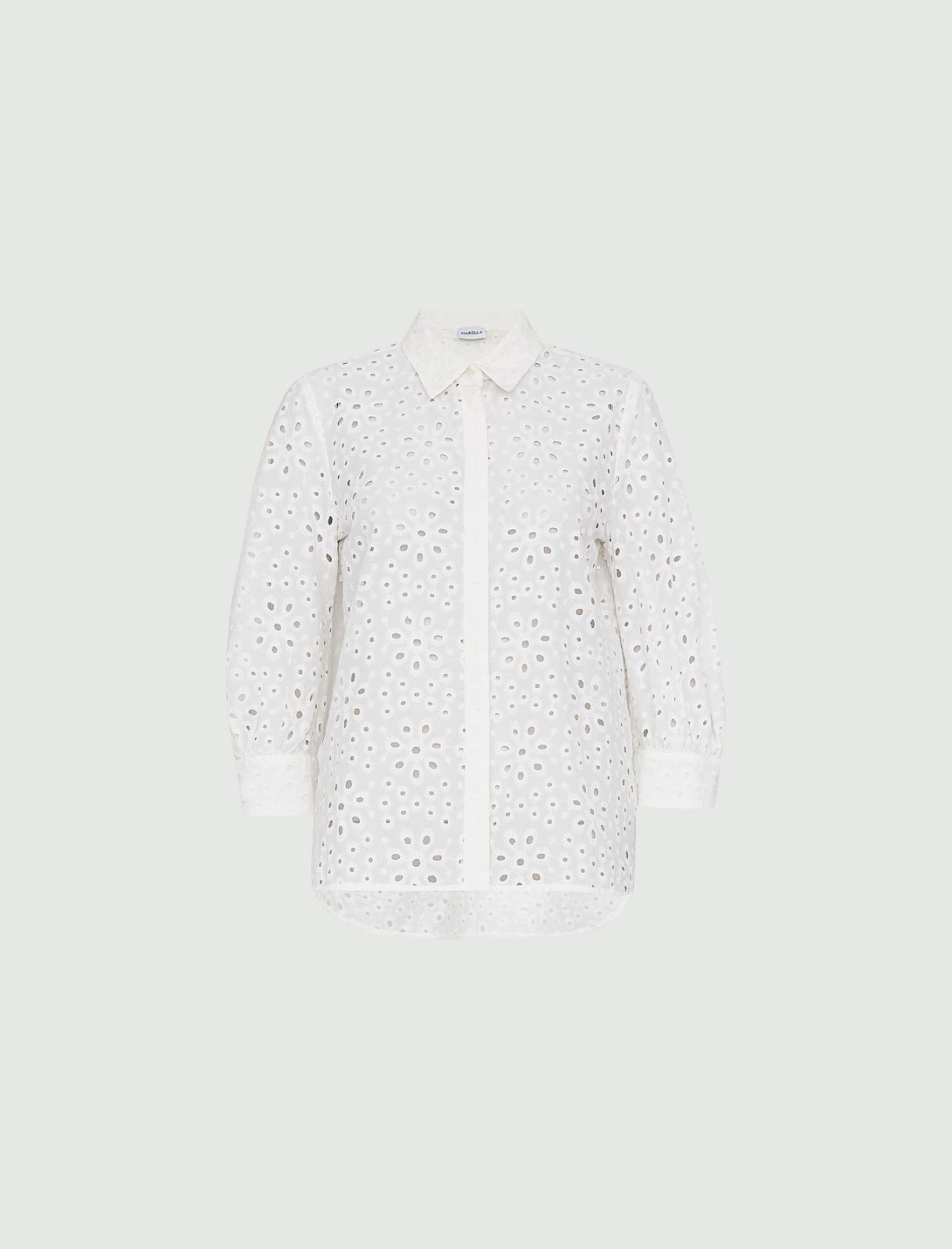 Chemise en broderie anglaise - Blanc - Marella - 5