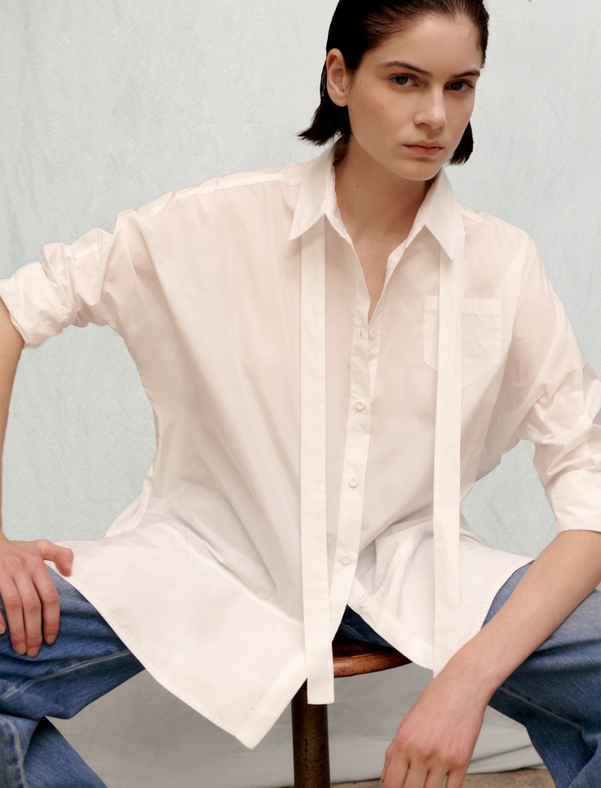 Poplin shirt - White - Marella - 3
