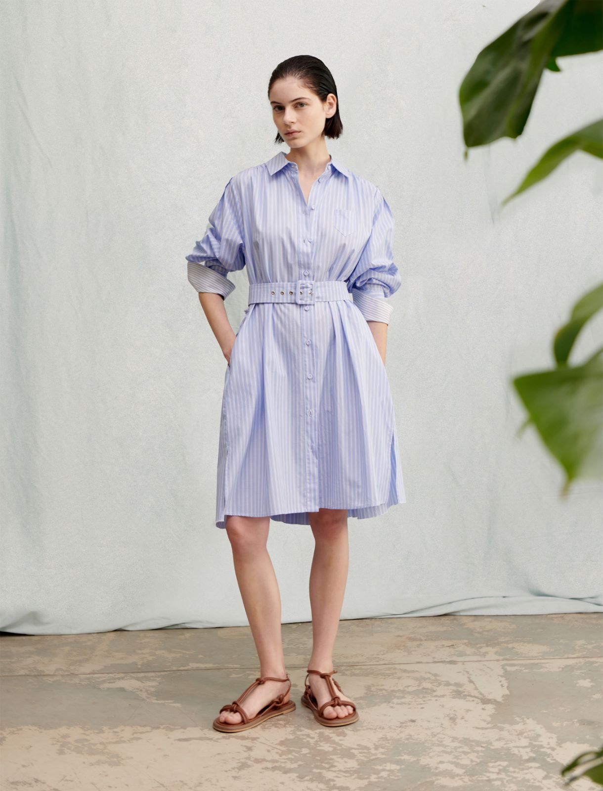 Shirt dress - Light blue - Marina Rinaldi