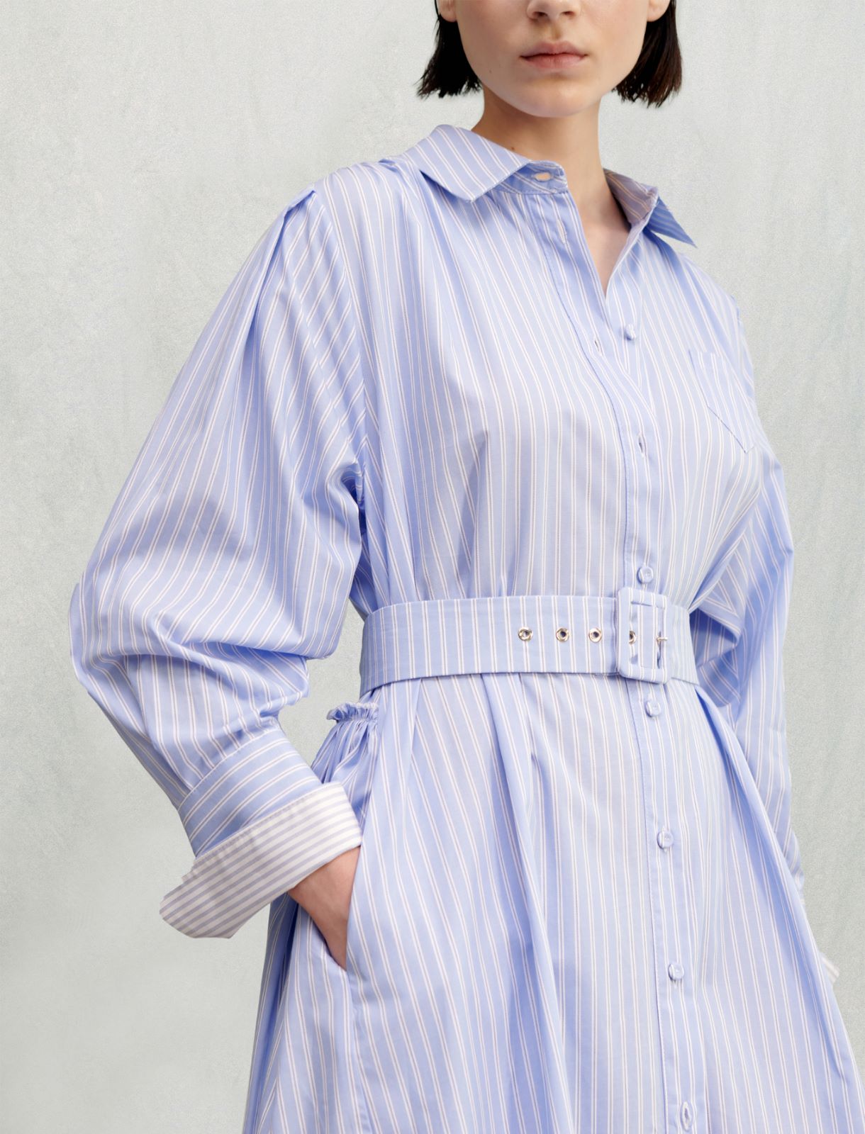 Shirt dress - Light blue - Marina Rinaldi - 4