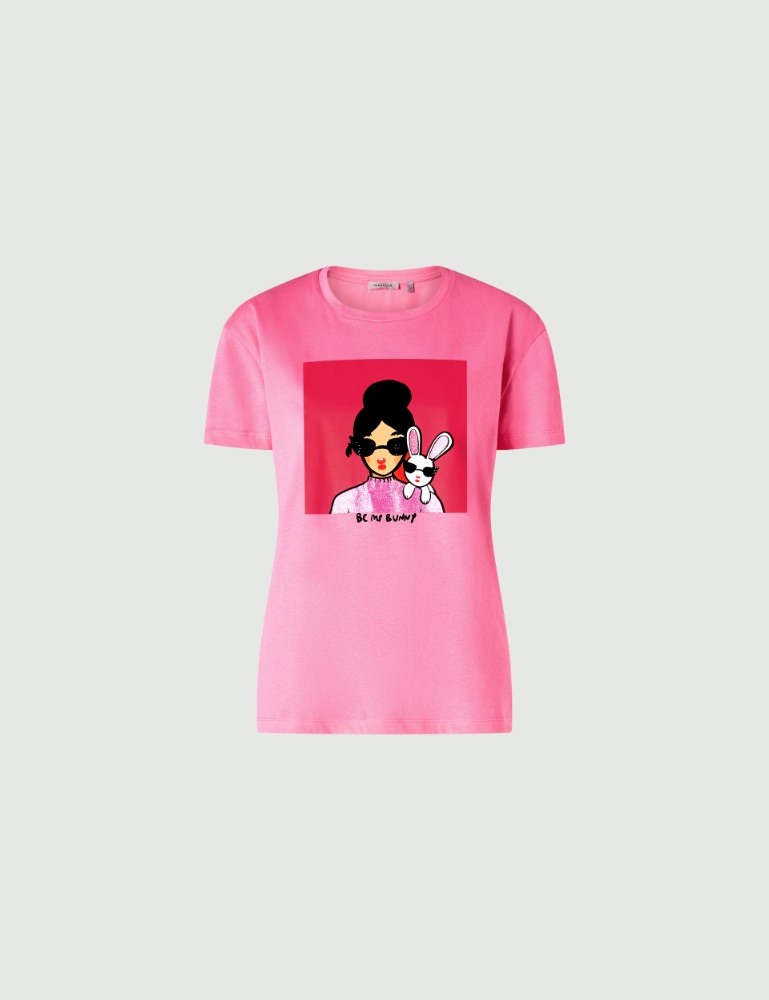 Print T-shirt - Bright rose - Marella - 2