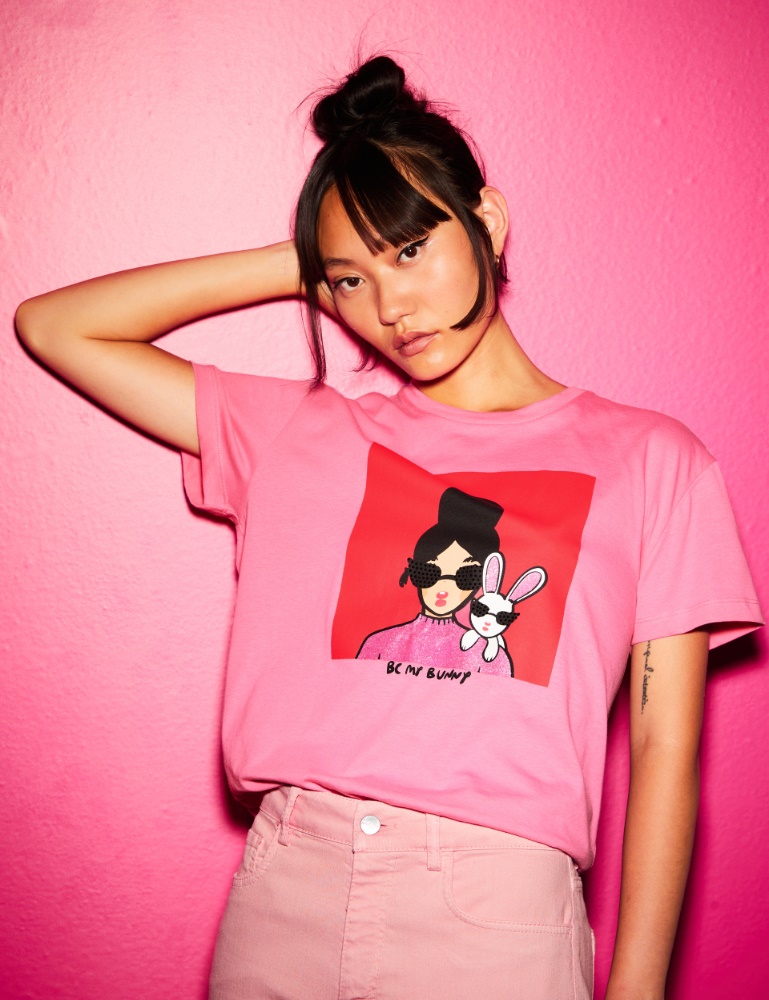 Print T-shirt - Bright rose - Marella