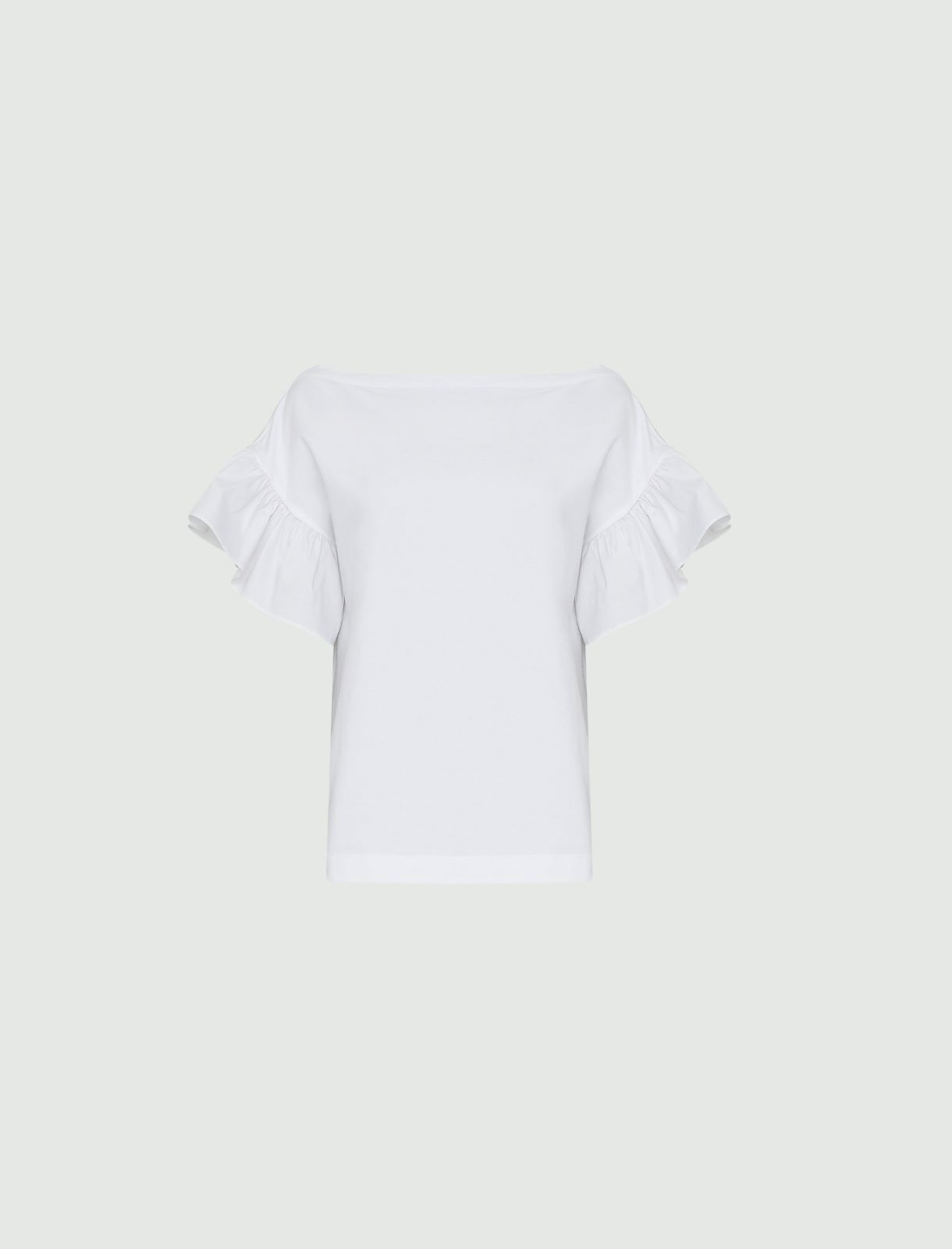 T-shirt volanté - Blanc neutre - Marella