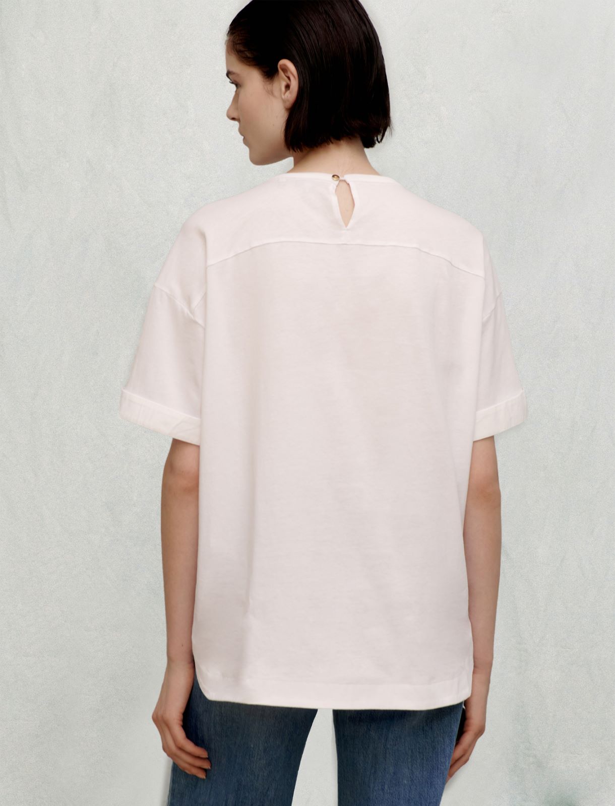 Ruched T-shirt - White - Marella - 2