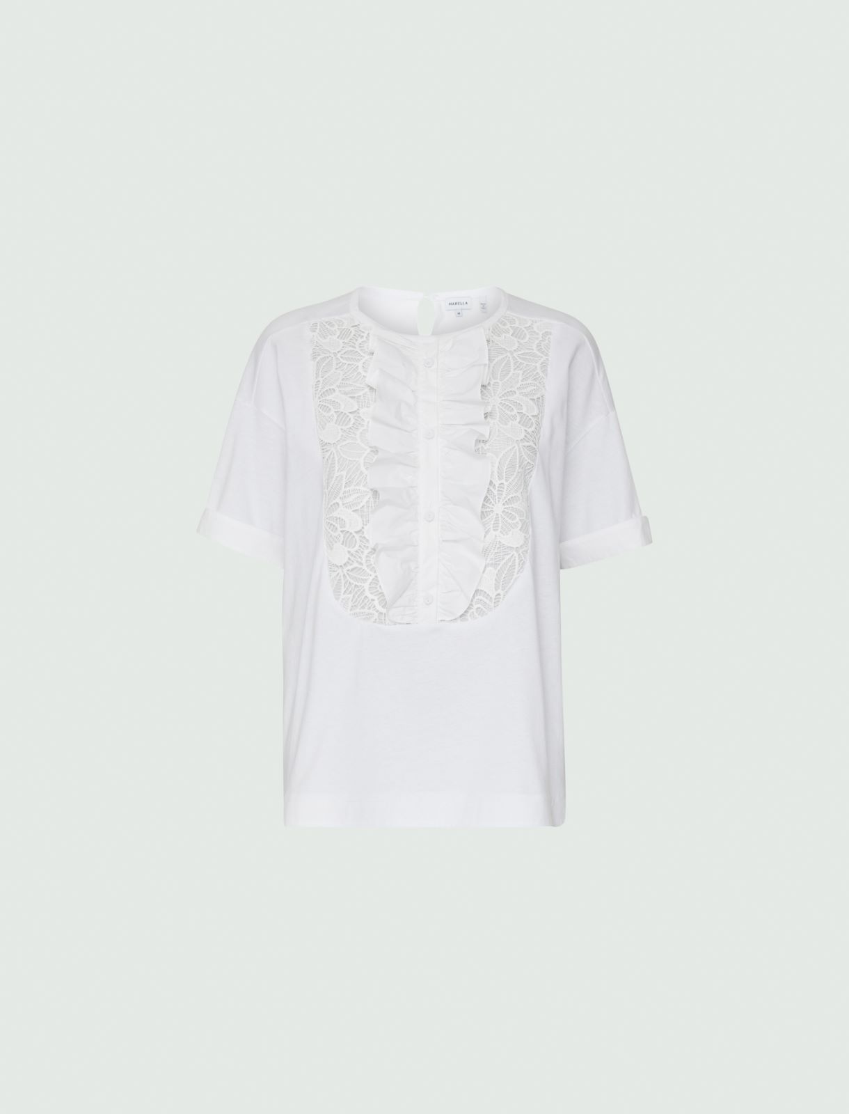 Ruched T-shirt - White - Marina Rinaldi - 5