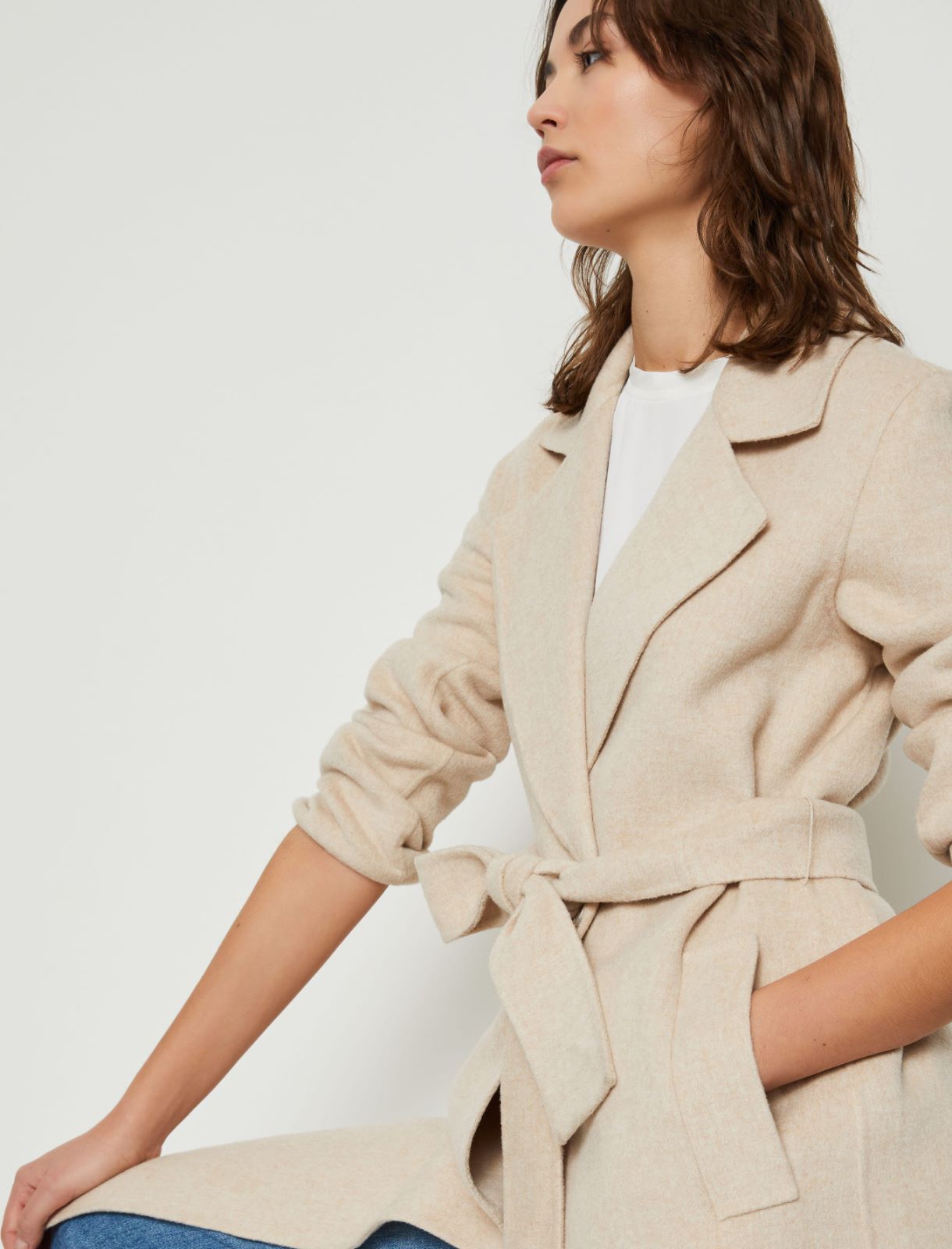 Double-breasted coat - Natural - Marella - 3