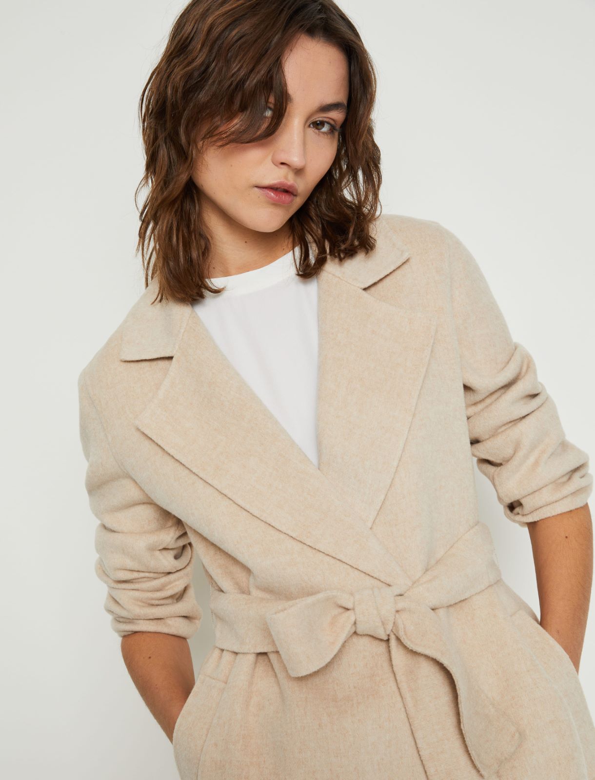 Double-breasted coat - Natural - Marella - 4
