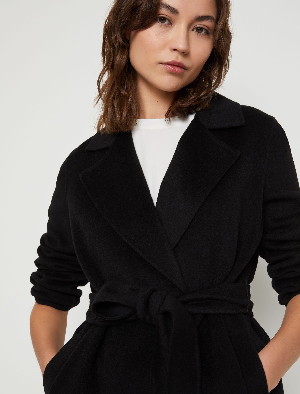 Double-breasted coat - Black - Marina Rinaldi - 4