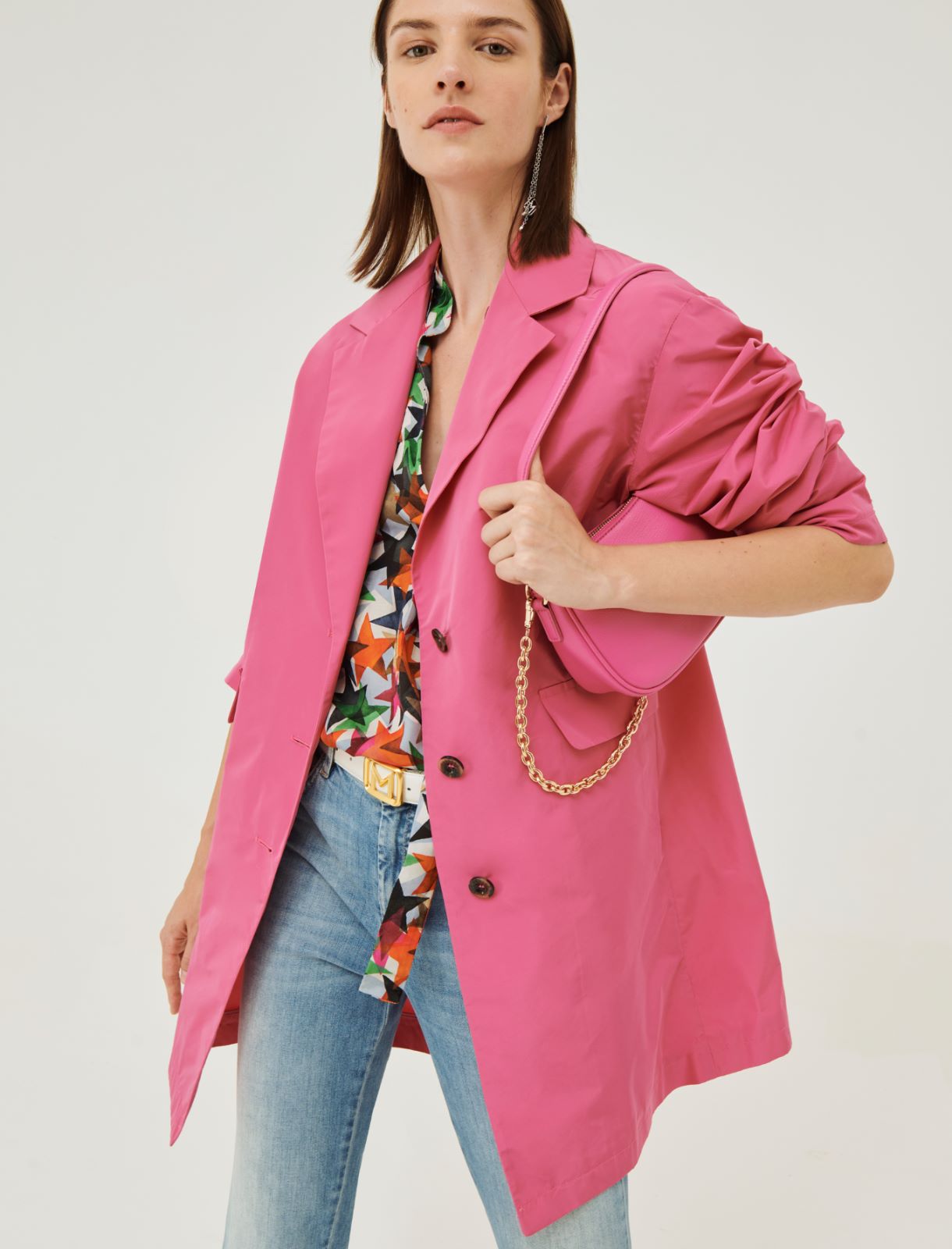 Water-repellent duster coat - Shocking pink - Marina Rinaldi - 3