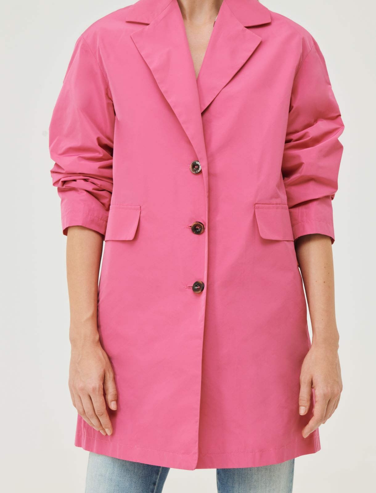Water-repellent duster coat - Shocking pink - Marina Rinaldi - 4