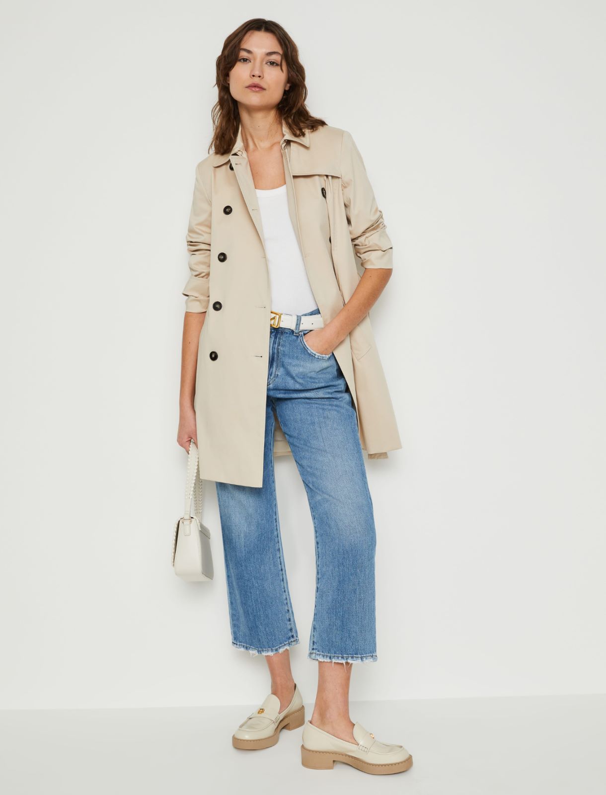 Double-breasted trench coat - Beige - Marella