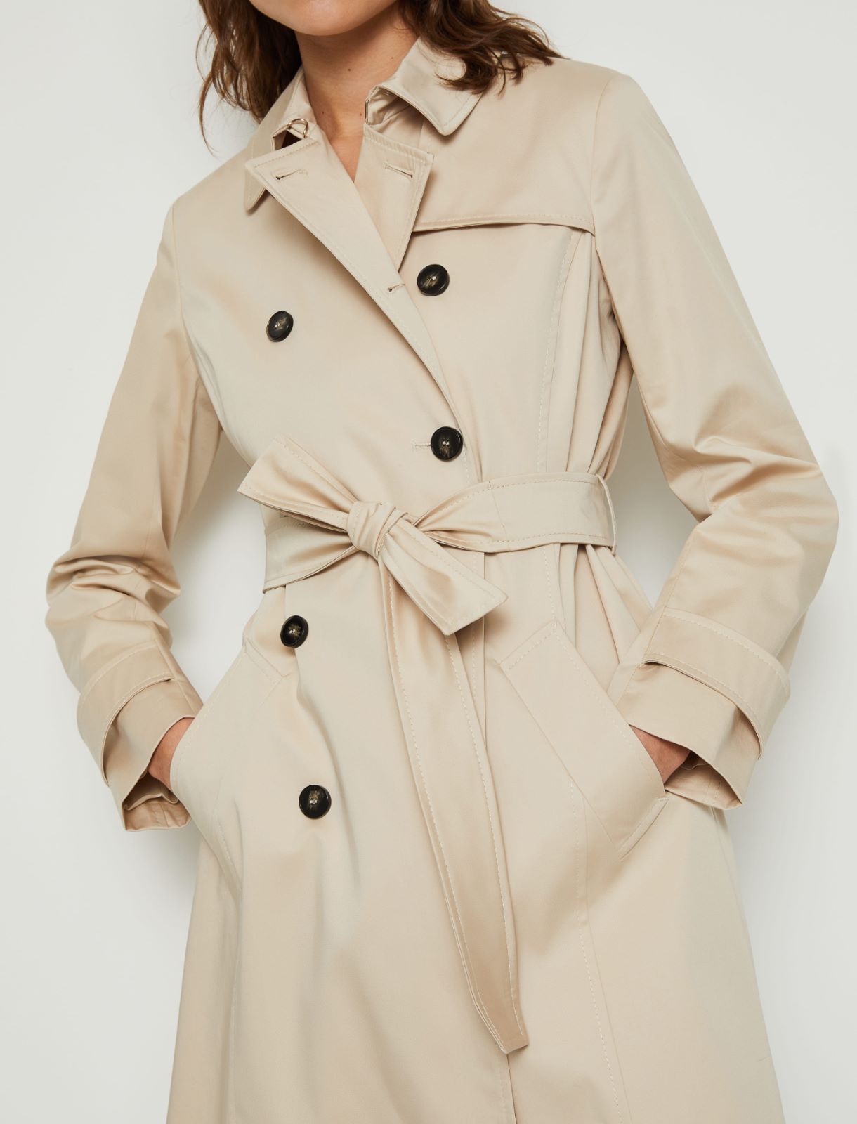 Double-breasted trench coat - Beige - Marina Rinaldi - 4