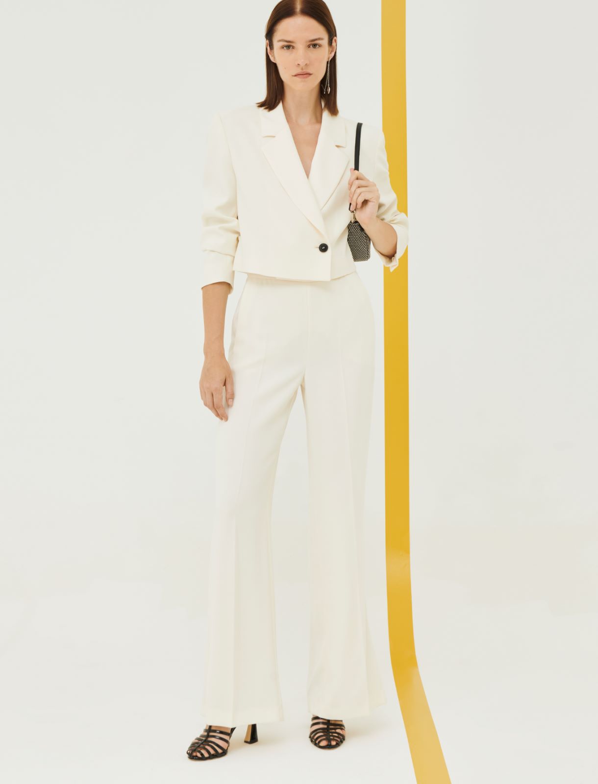 Short blazer - Wool white - Marina Rinaldi