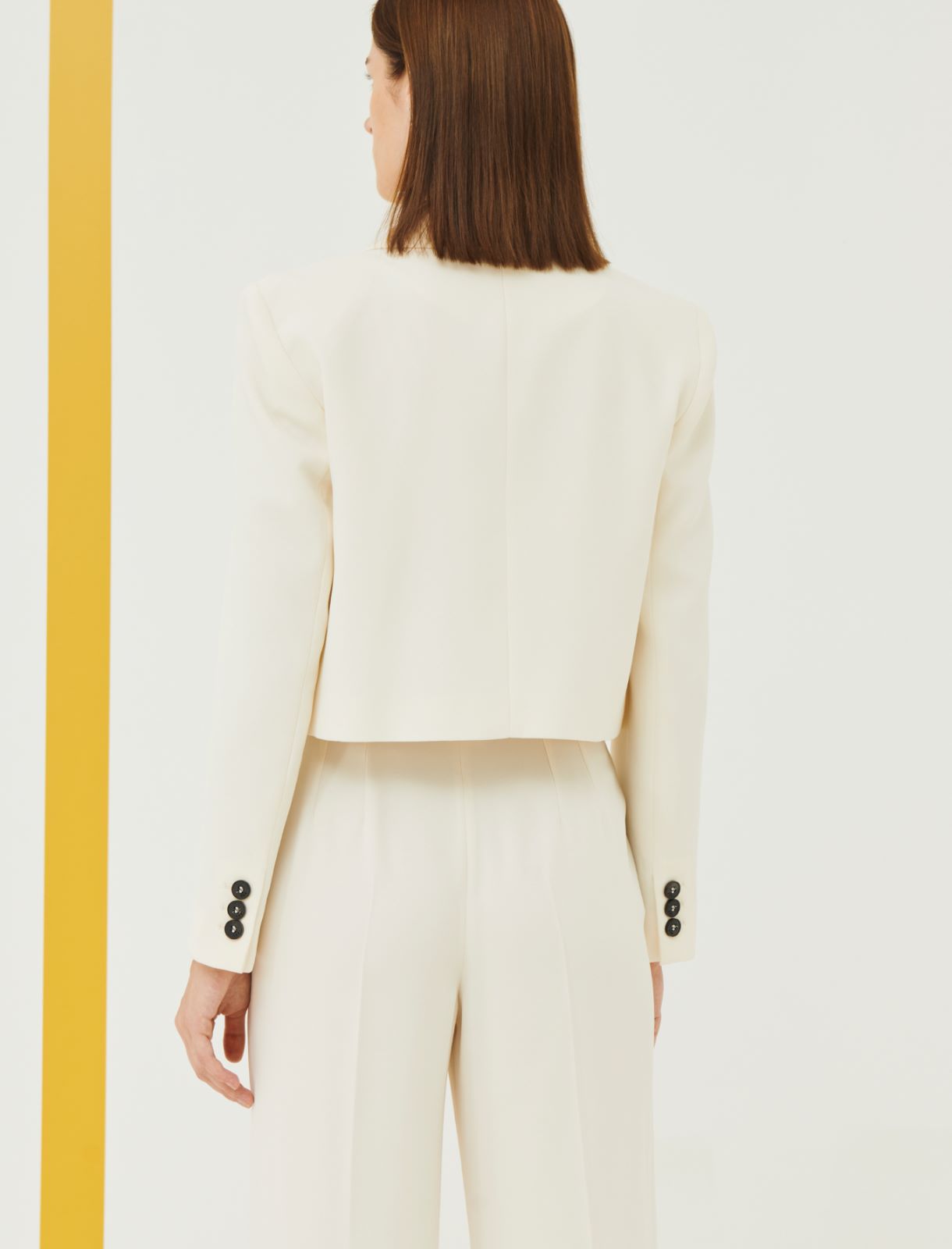 Short blazer - Wool white - Marina Rinaldi - 2
