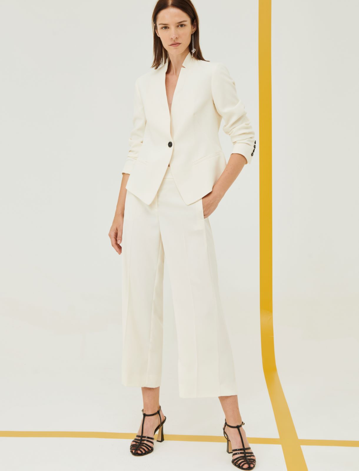 Crepe blazer - Wool white - Marina Rinaldi
