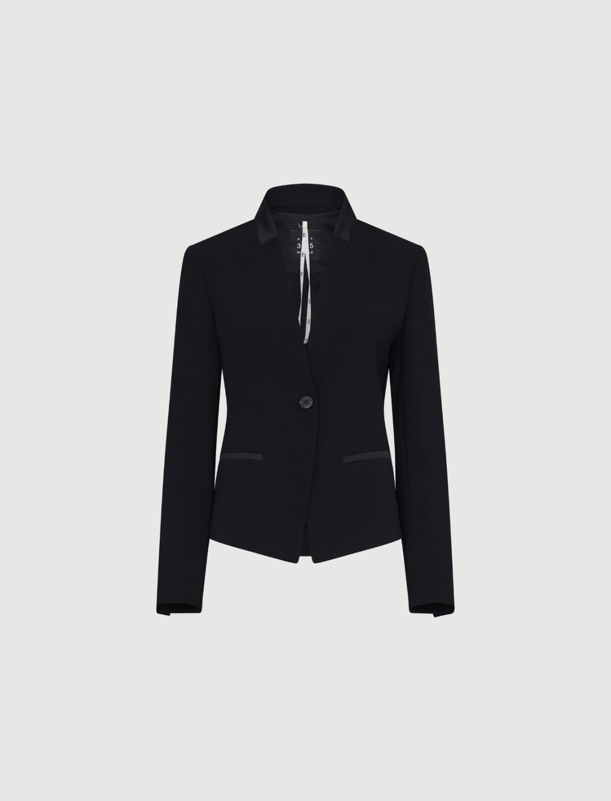 Crepe blazer - Black - Marina Rinaldi - 5