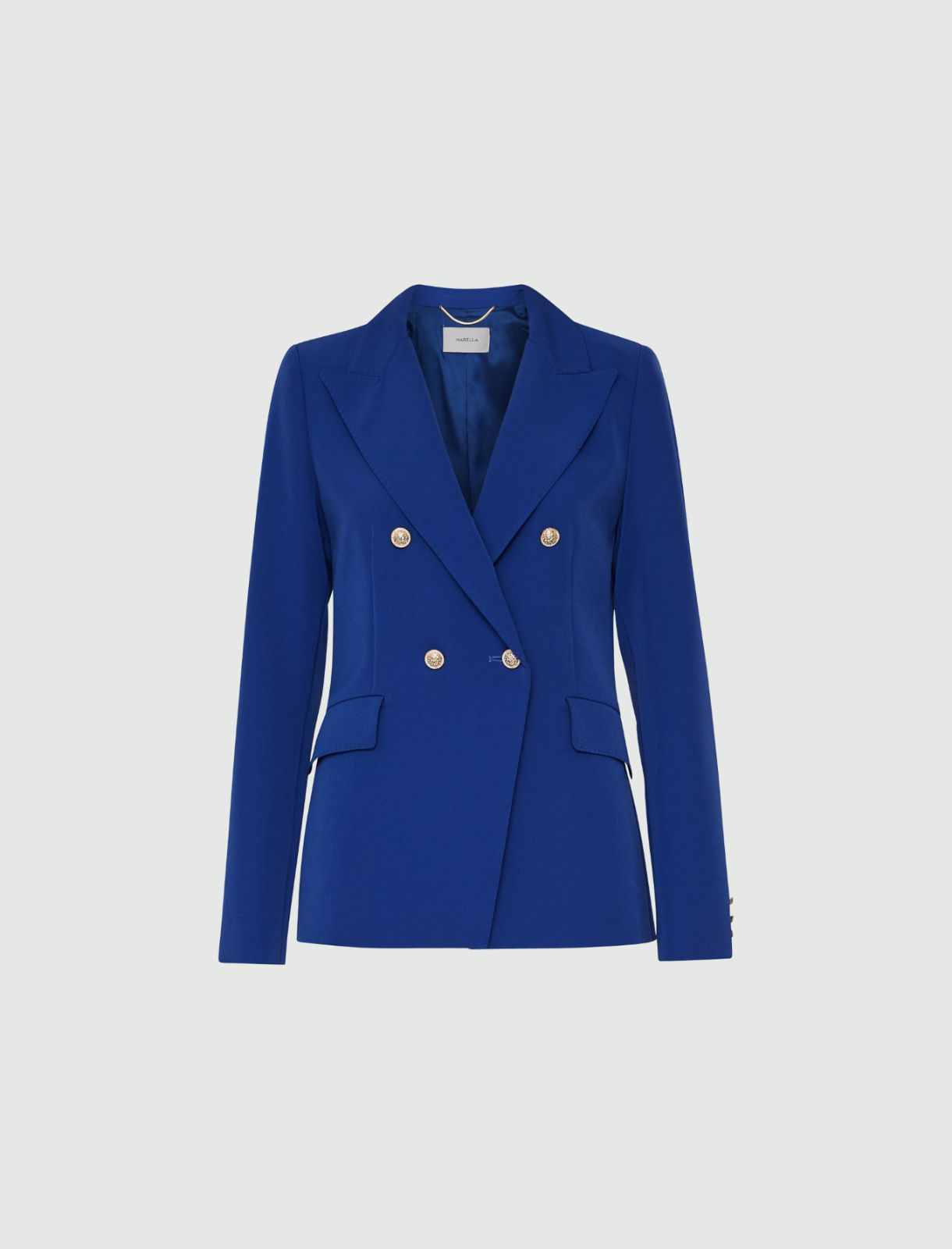 Double-breasted blazer - Cornflower blue - Marina Rinaldi - 5
