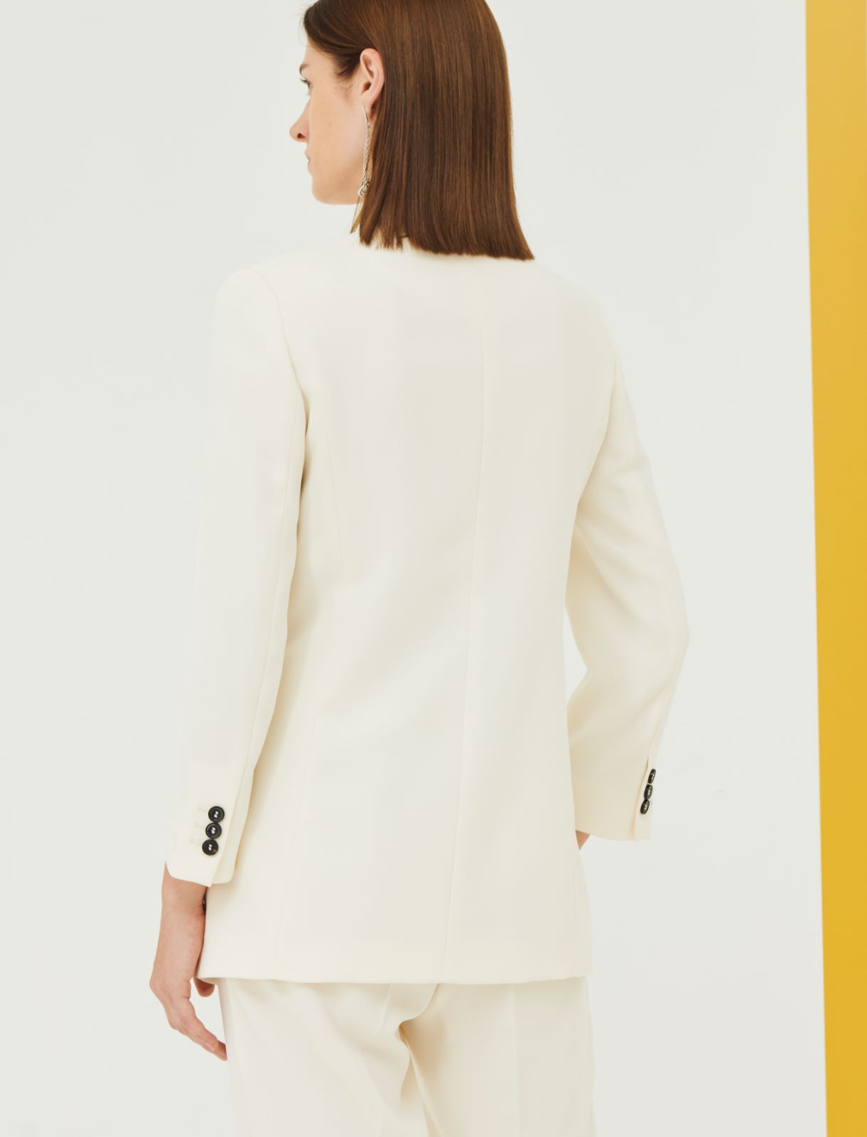 Long blazer - Wool white - Marina Rinaldi - 2