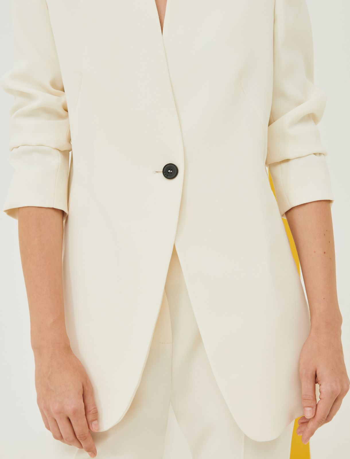 Long blazer - Wool white - Marina Rinaldi - 4