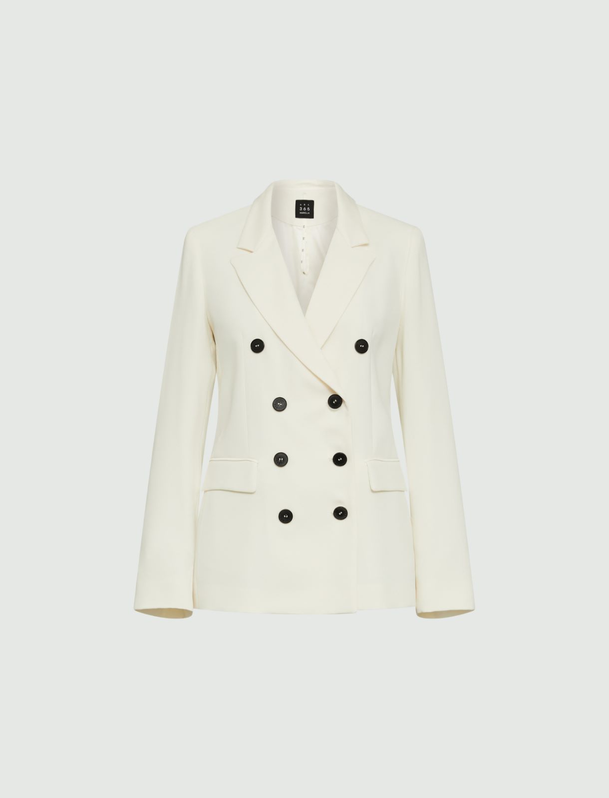 Double-breasted blazer - Wool white - Marina Rinaldi - 5